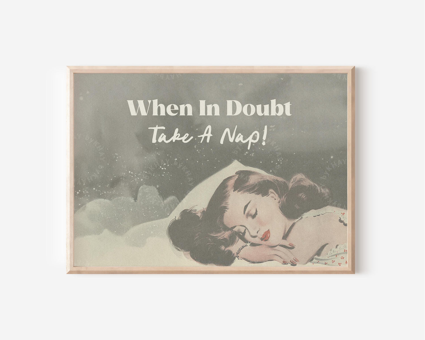 When In Doubt Take a Nap Print