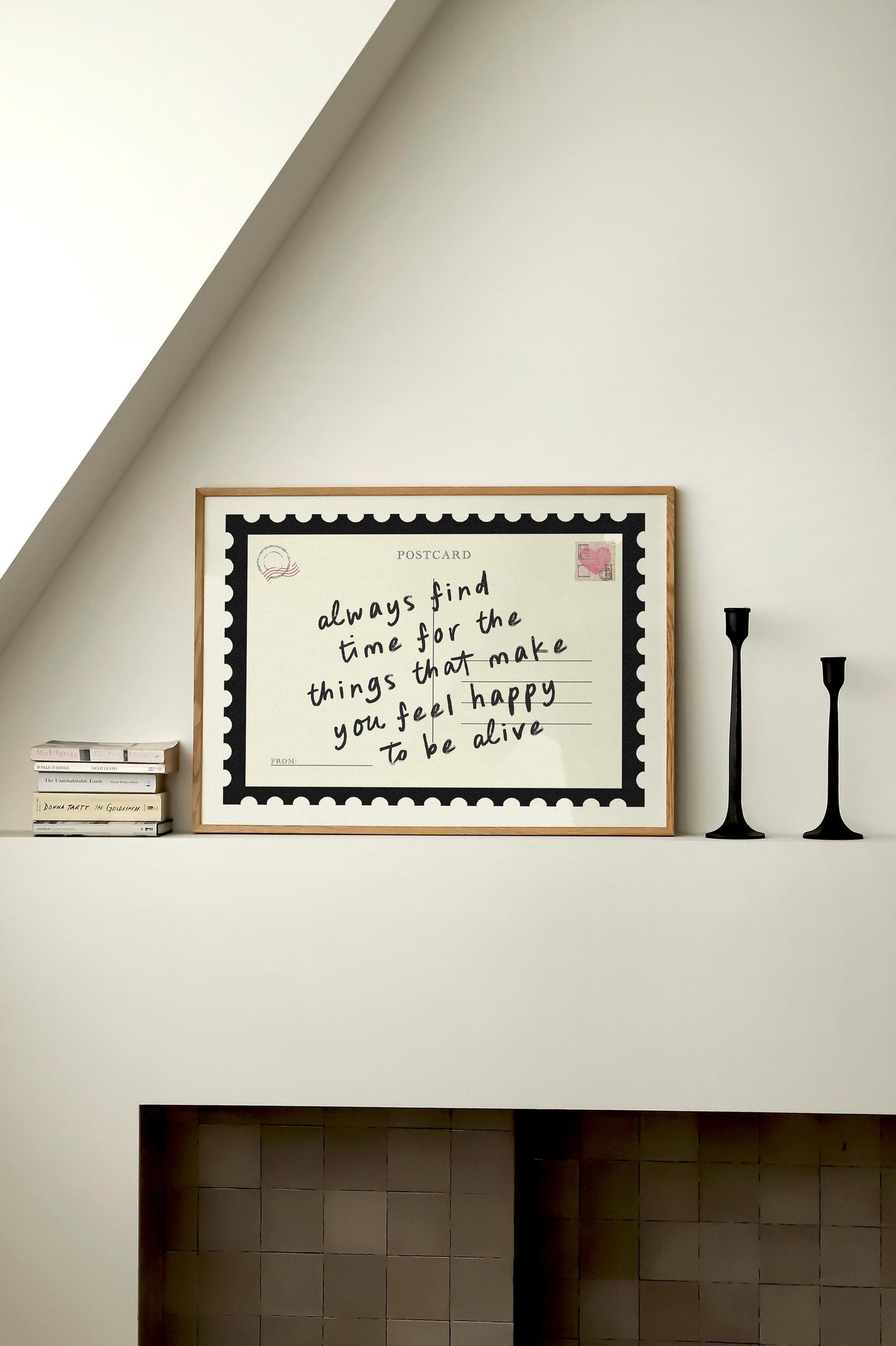 Always Find Time Postcard Black