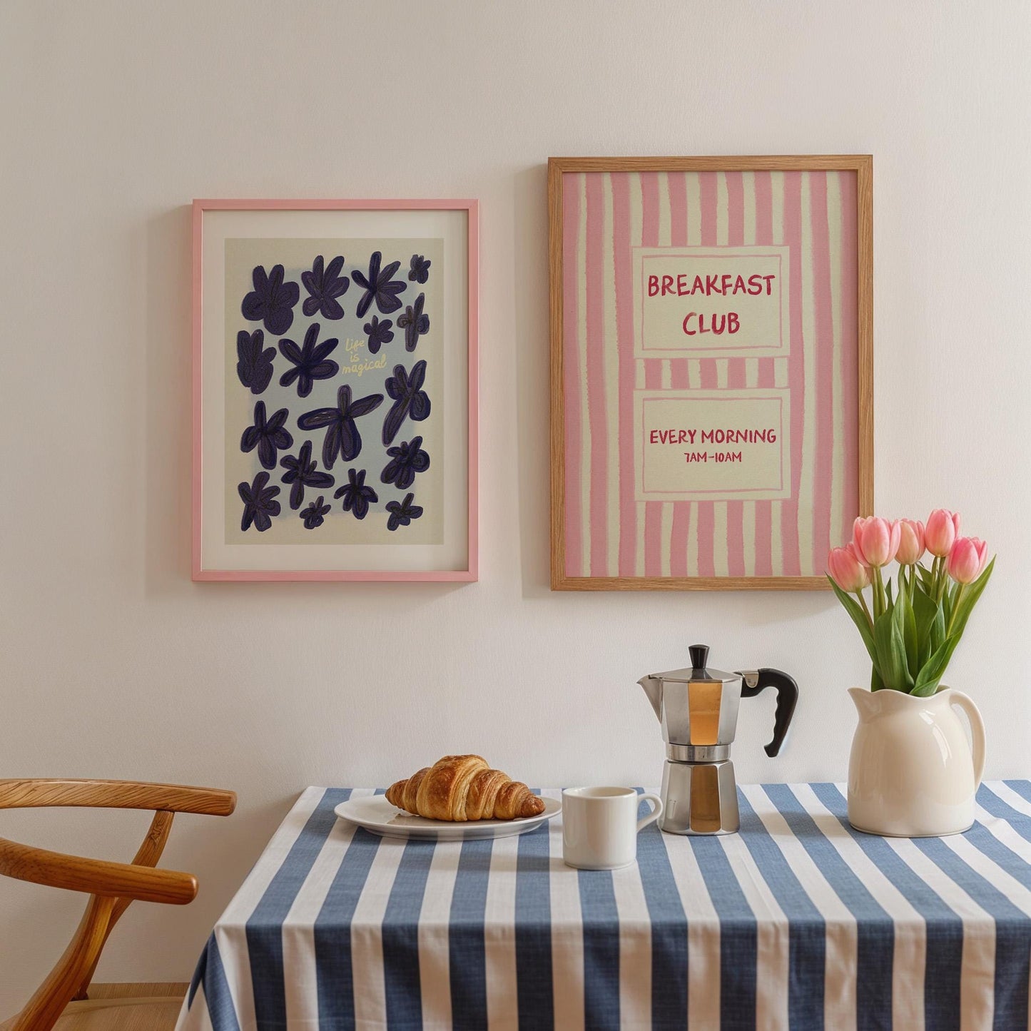 Breakfast Club Print Pink