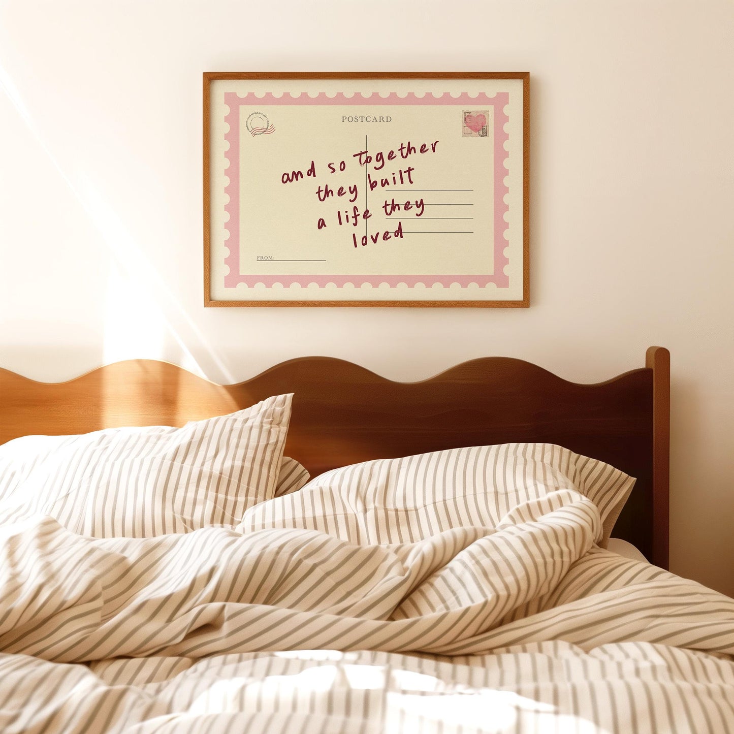Together They Built A Life Postcard Pink