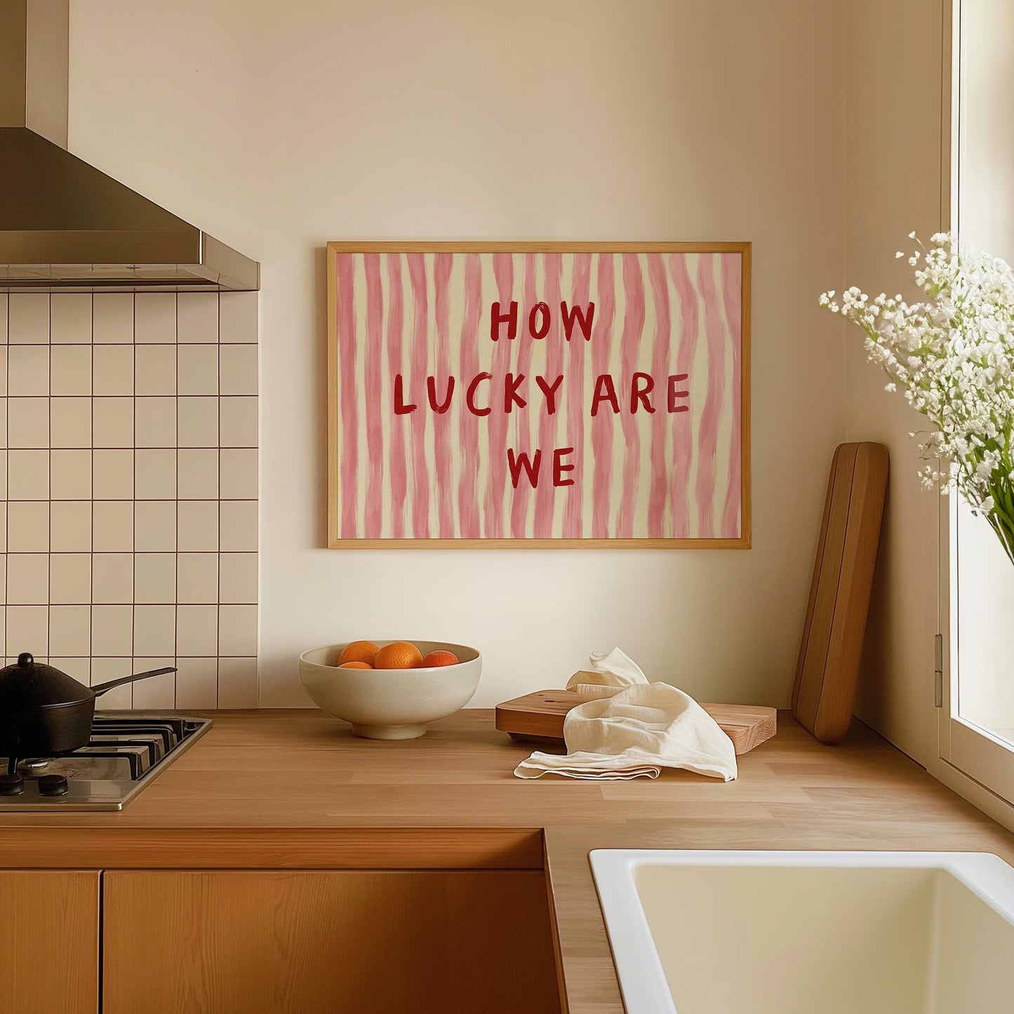 How Lucky Are We Horizontal Print