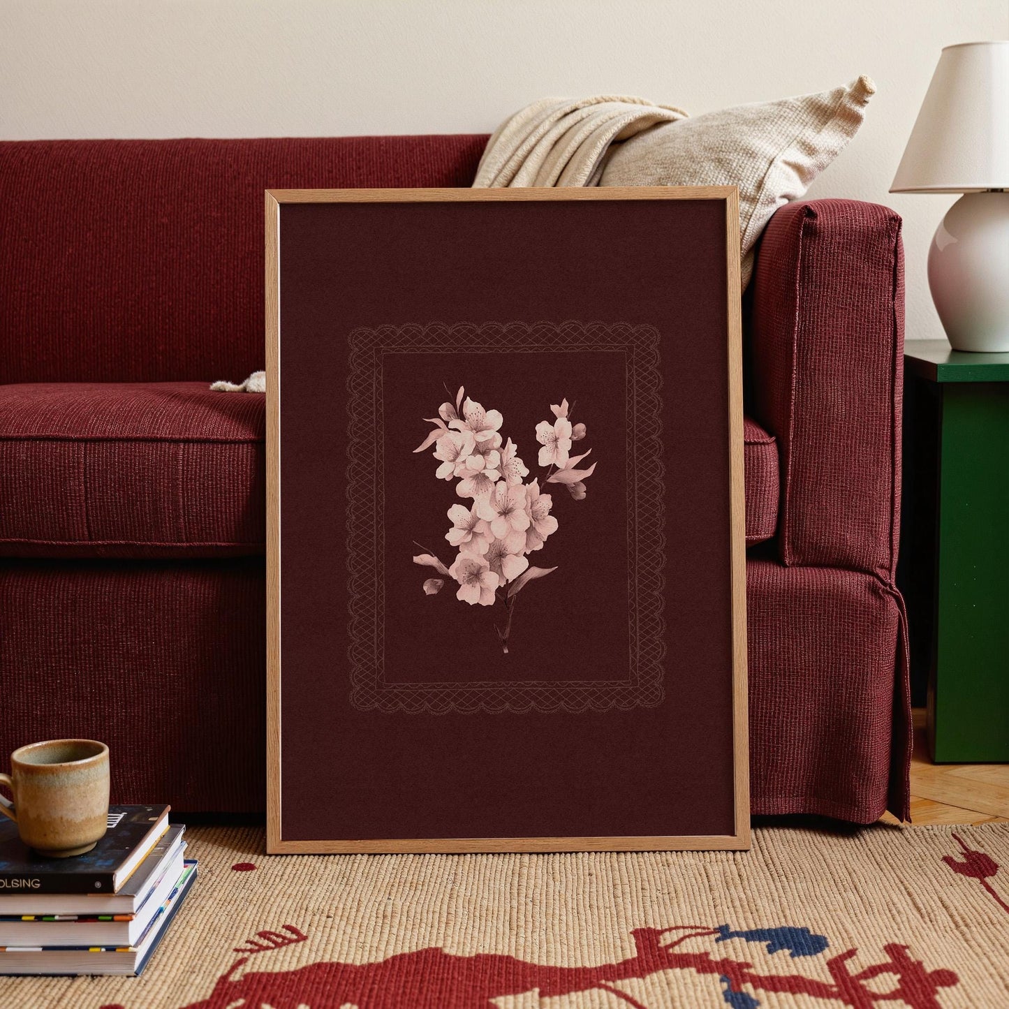 Moody Floral Print Vintage Botanical