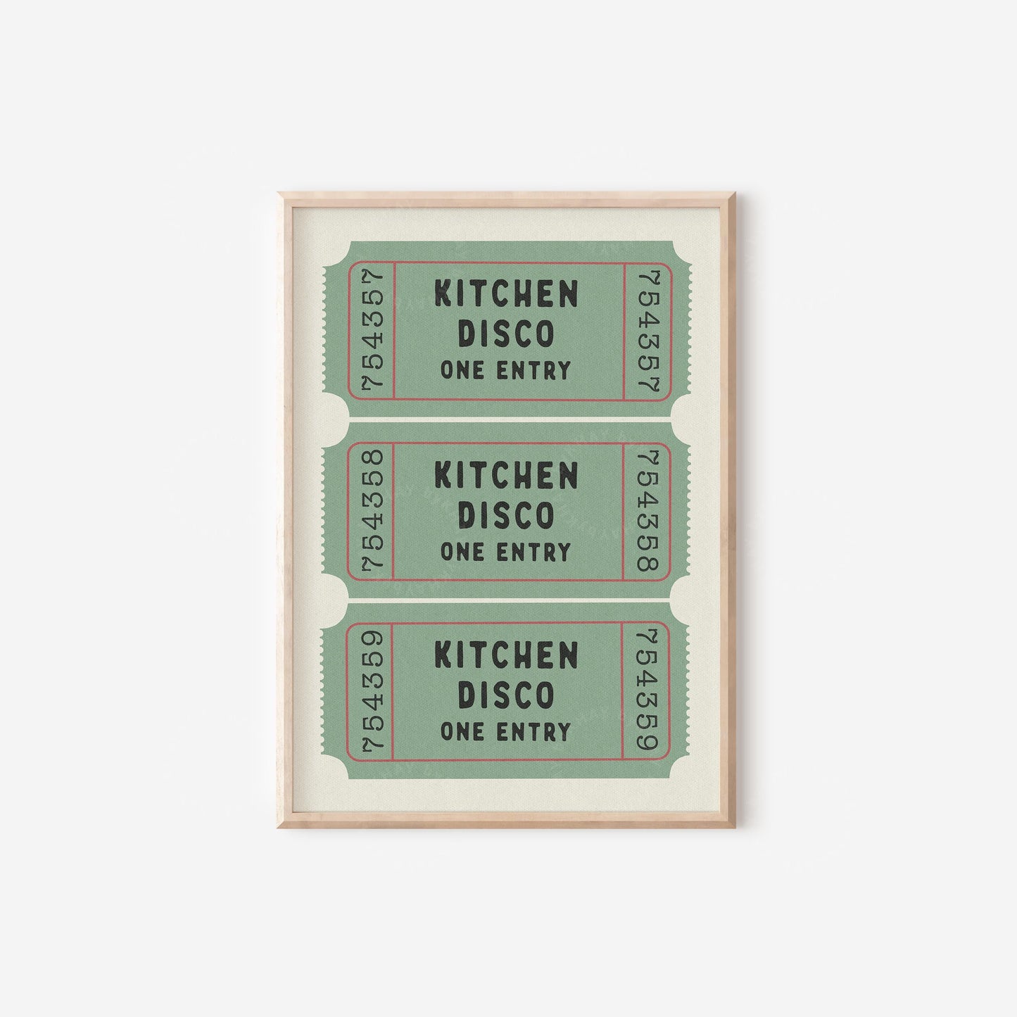 Kitchen Disco Ticket Print