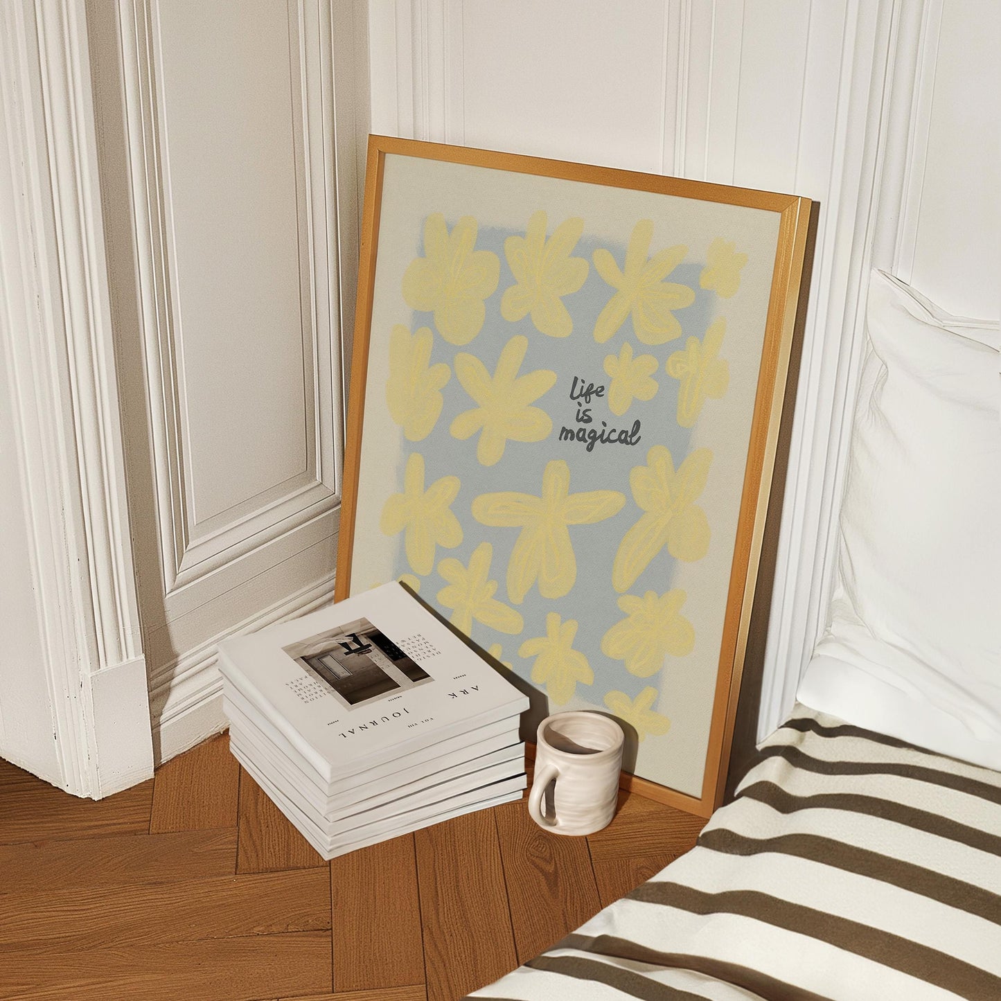 Life is Magical Flower Print Yellow