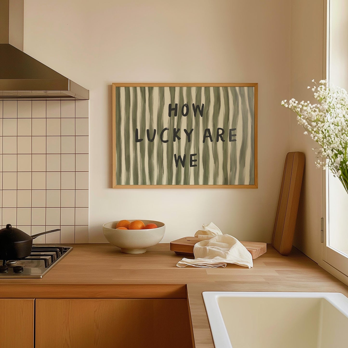 How Lucky Are We Horizontal Print
