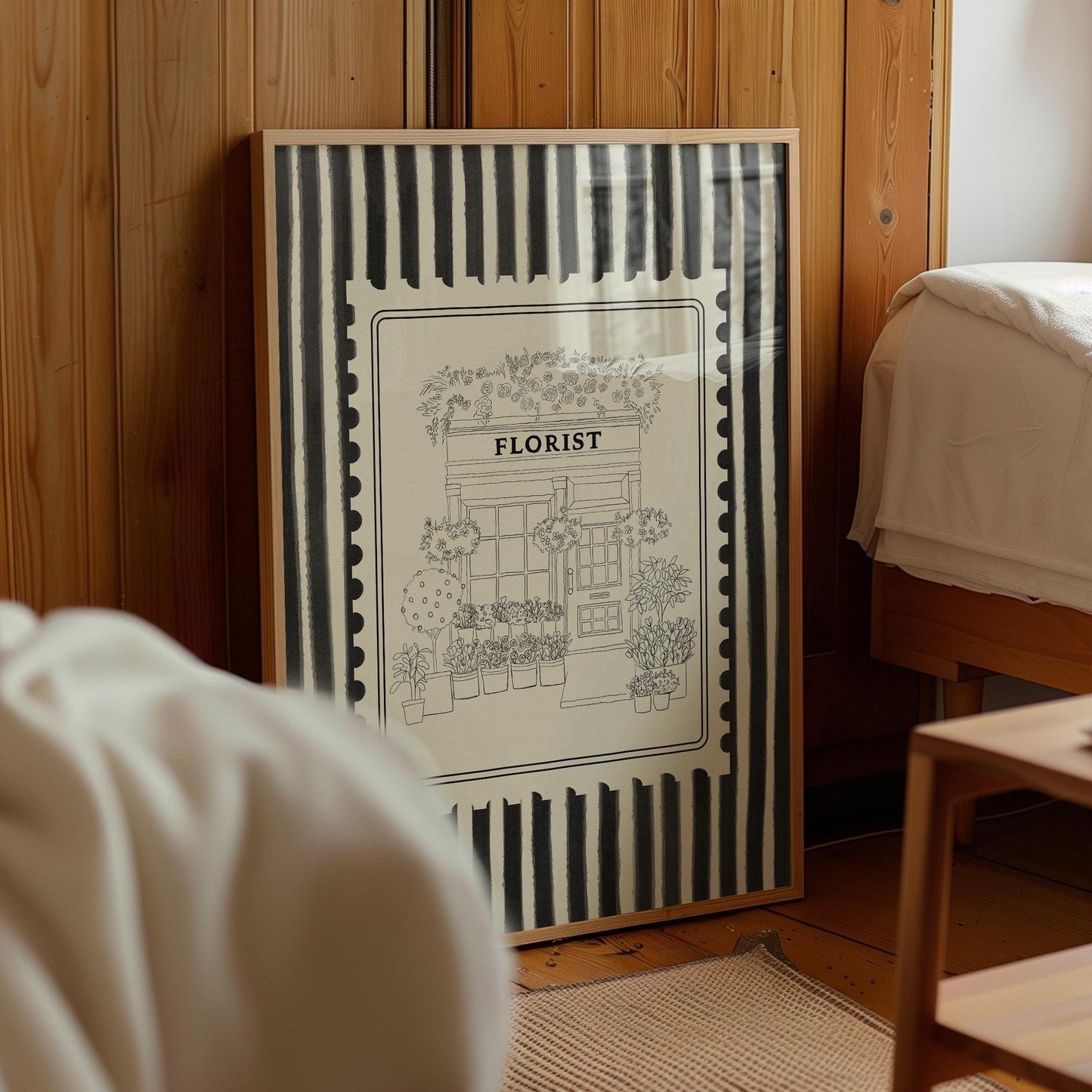 Florist Stripe Print