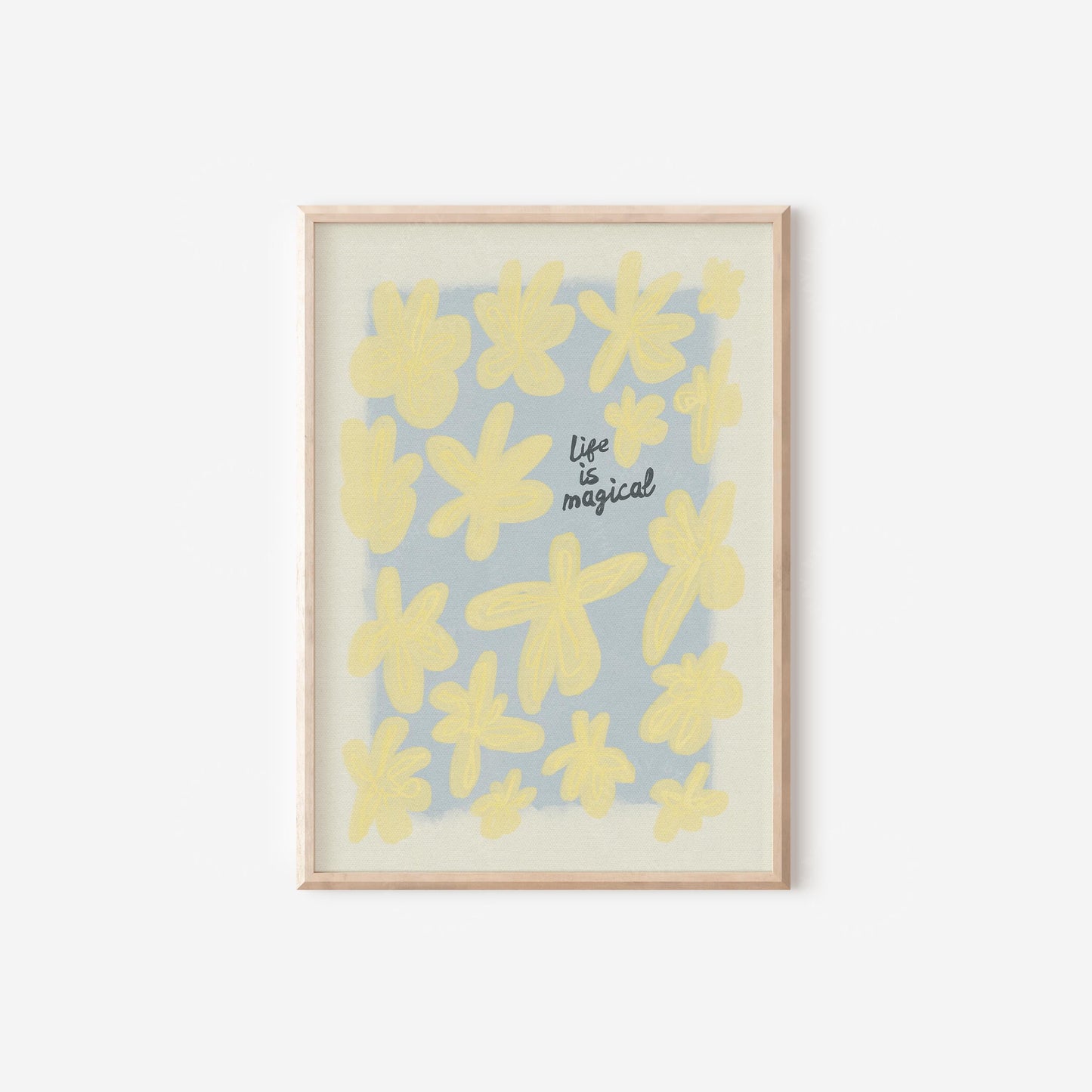 Life is Magical Flower Print Yellow