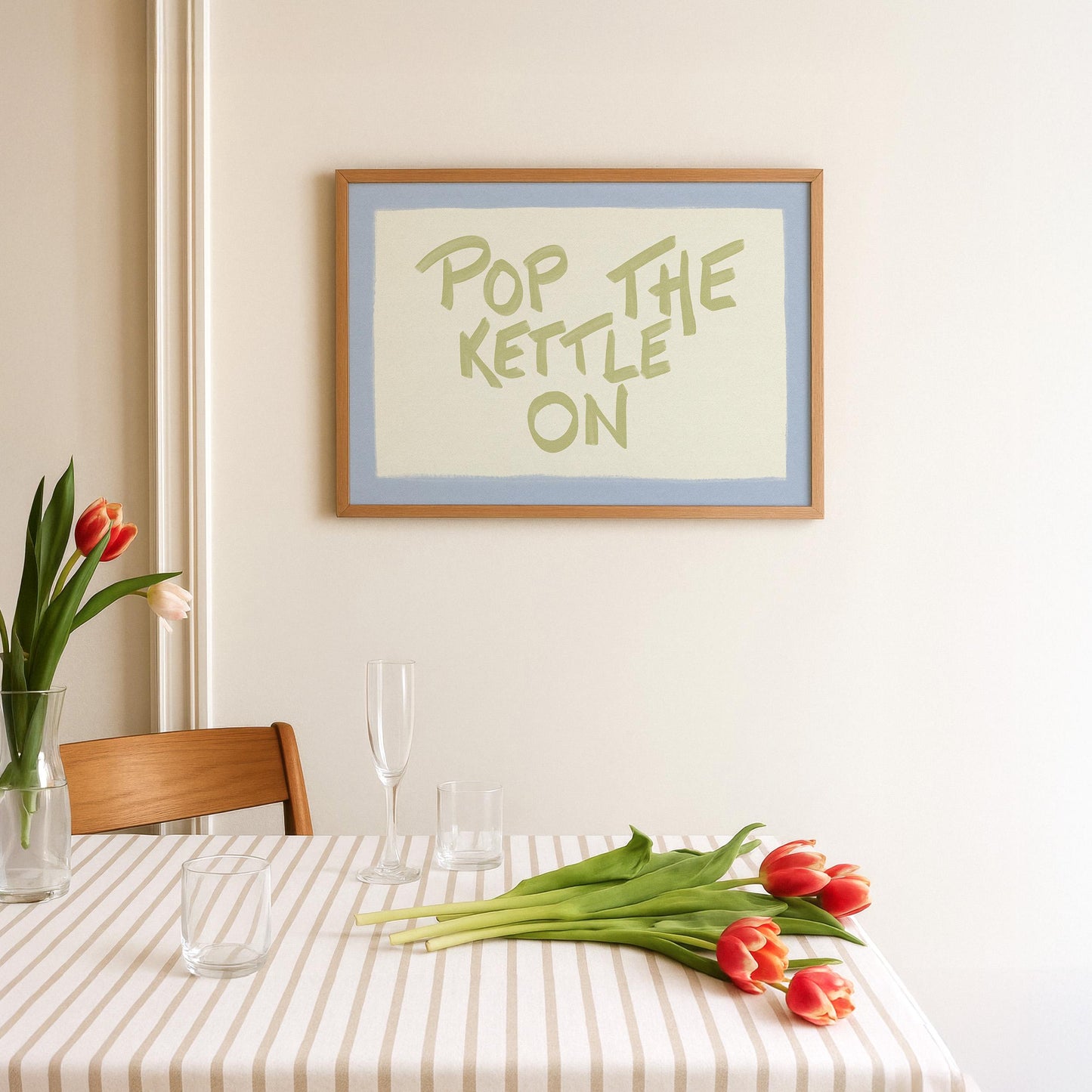 Pop The Kettle On Blue