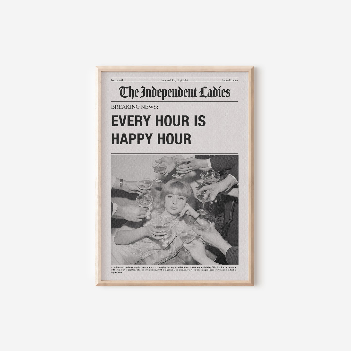 a newspaper with a picture of a woman holding a child