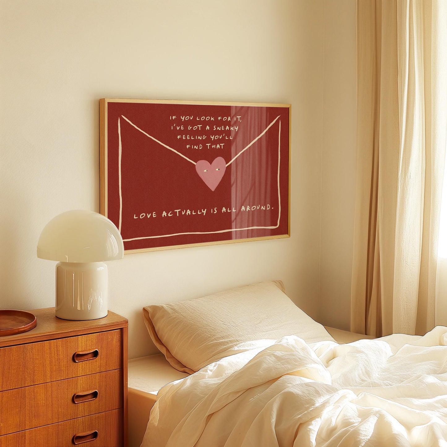 Love Actually Is All Around Love Letter Red
