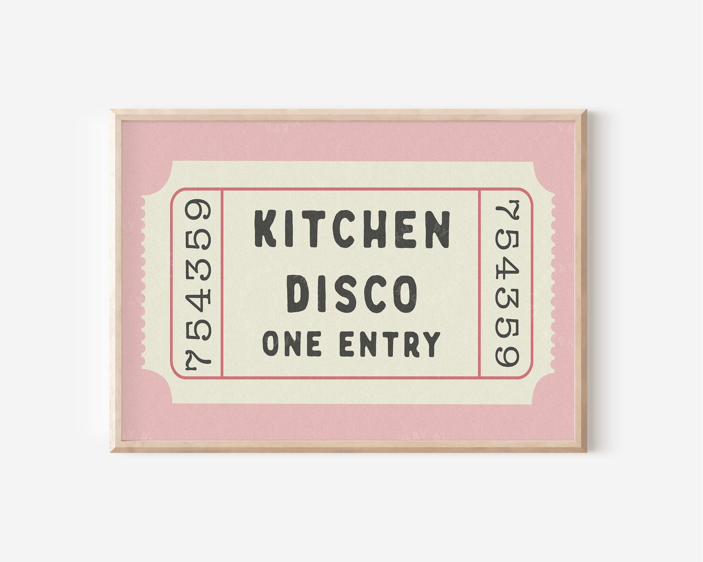 Kitchen Disco Ticket Horizontal Print