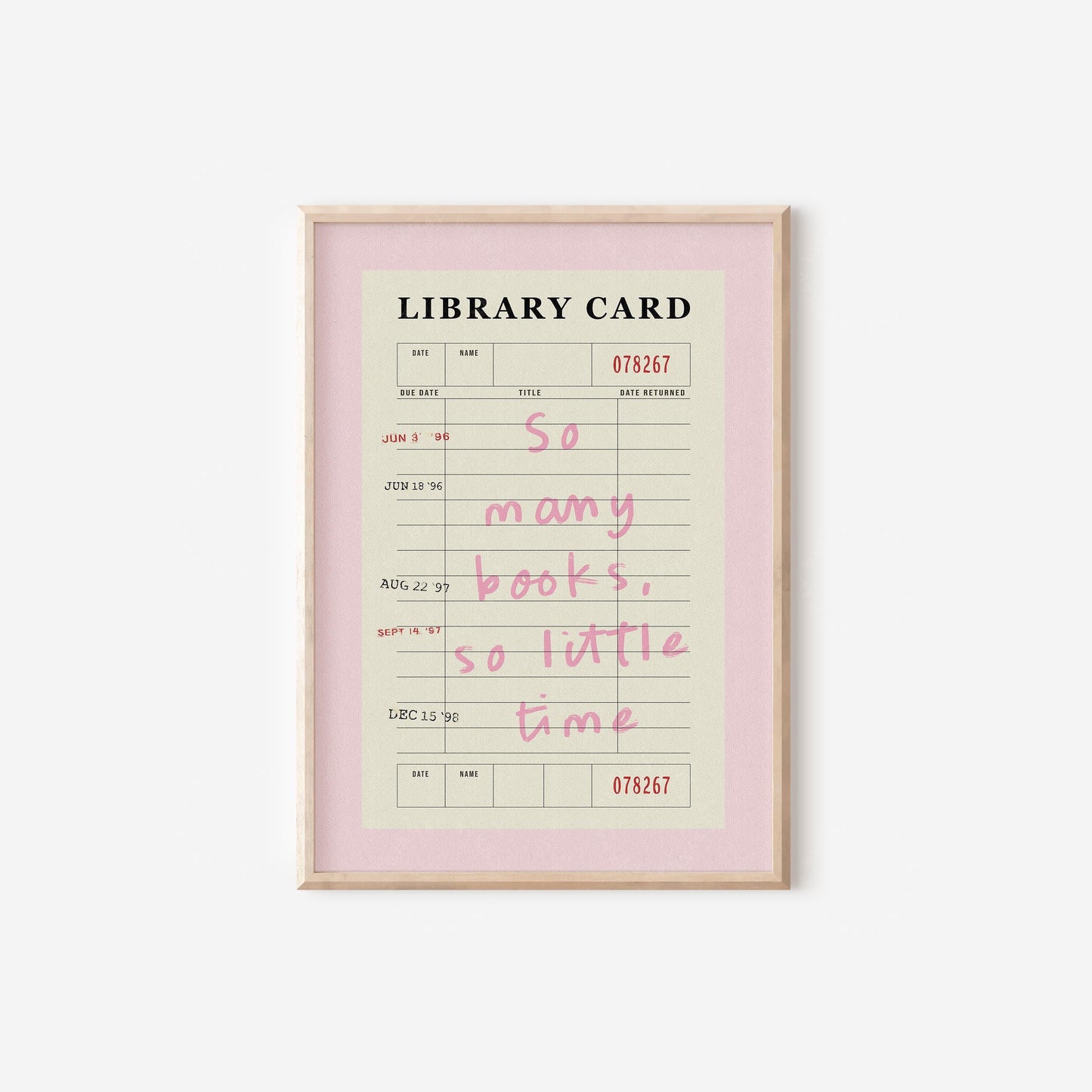 So Many Books Print