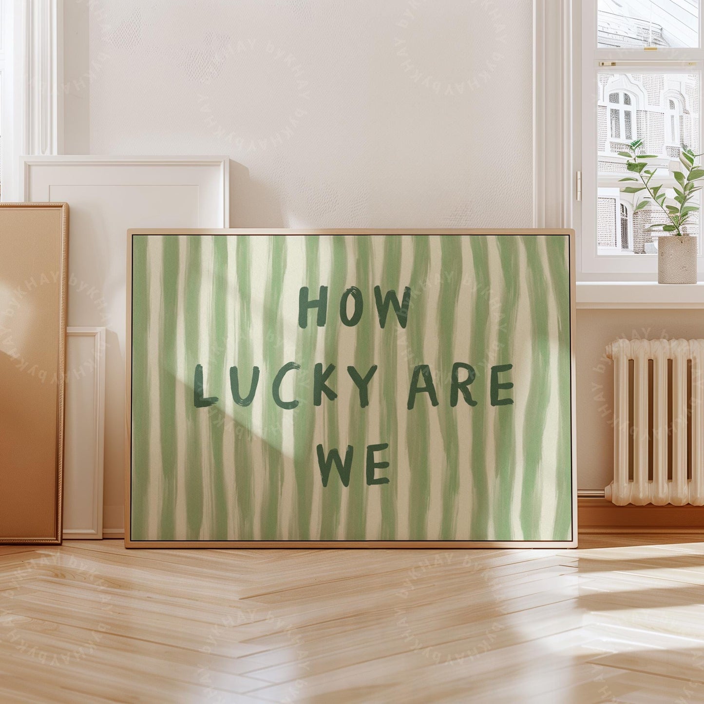 How Lucky Are We Horizontal Print