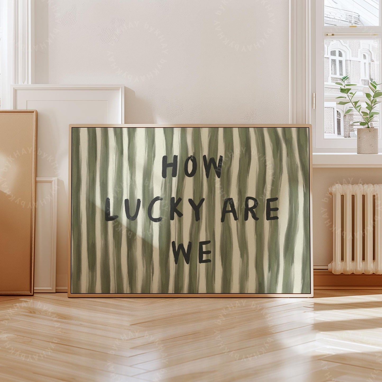 How Lucky Are We Horizontal Print