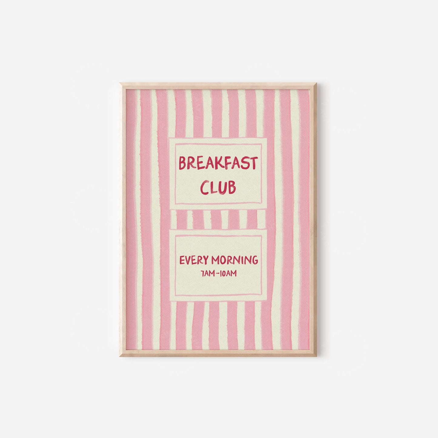 Breakfast Club Print Pink