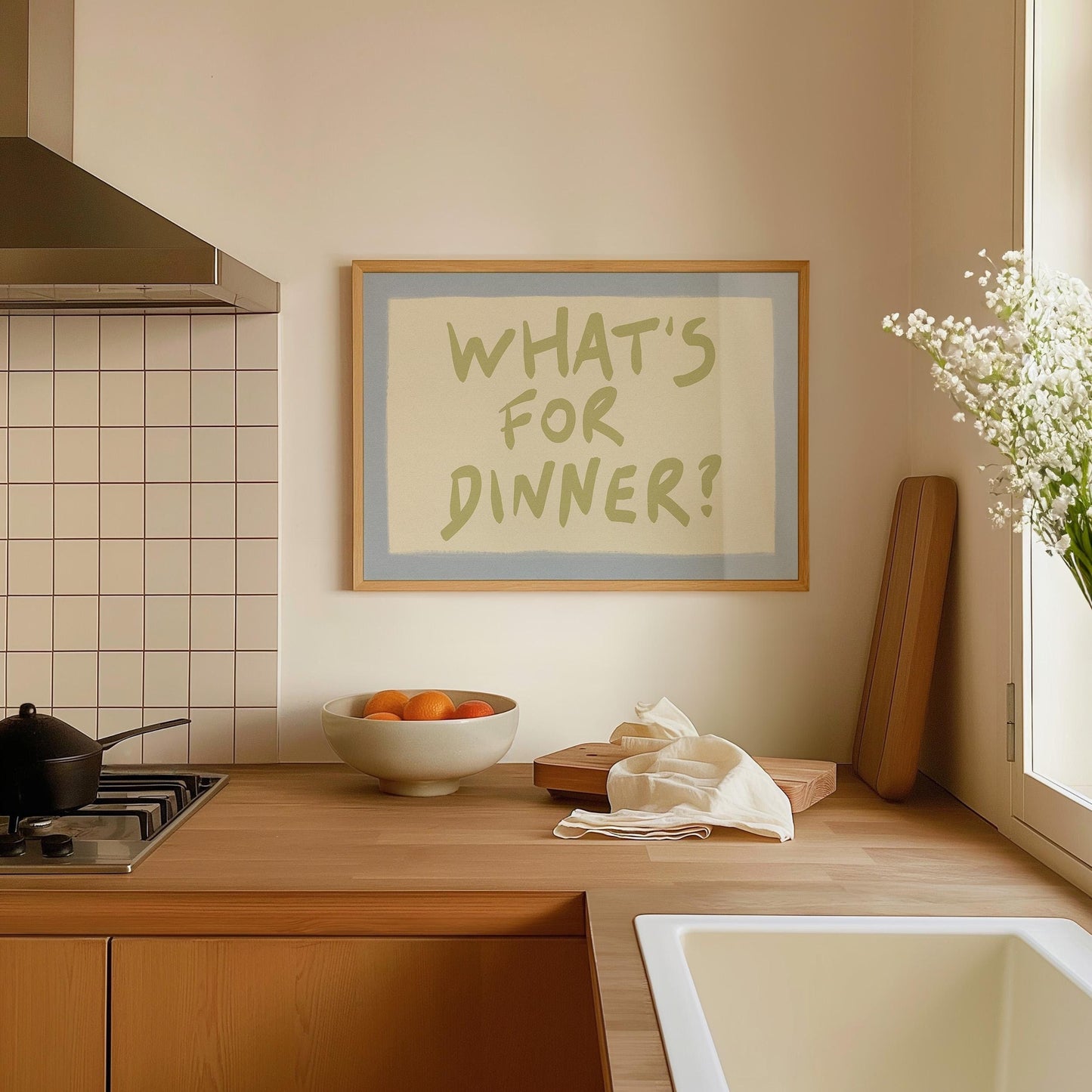 What's For Dinner Print Horizontal