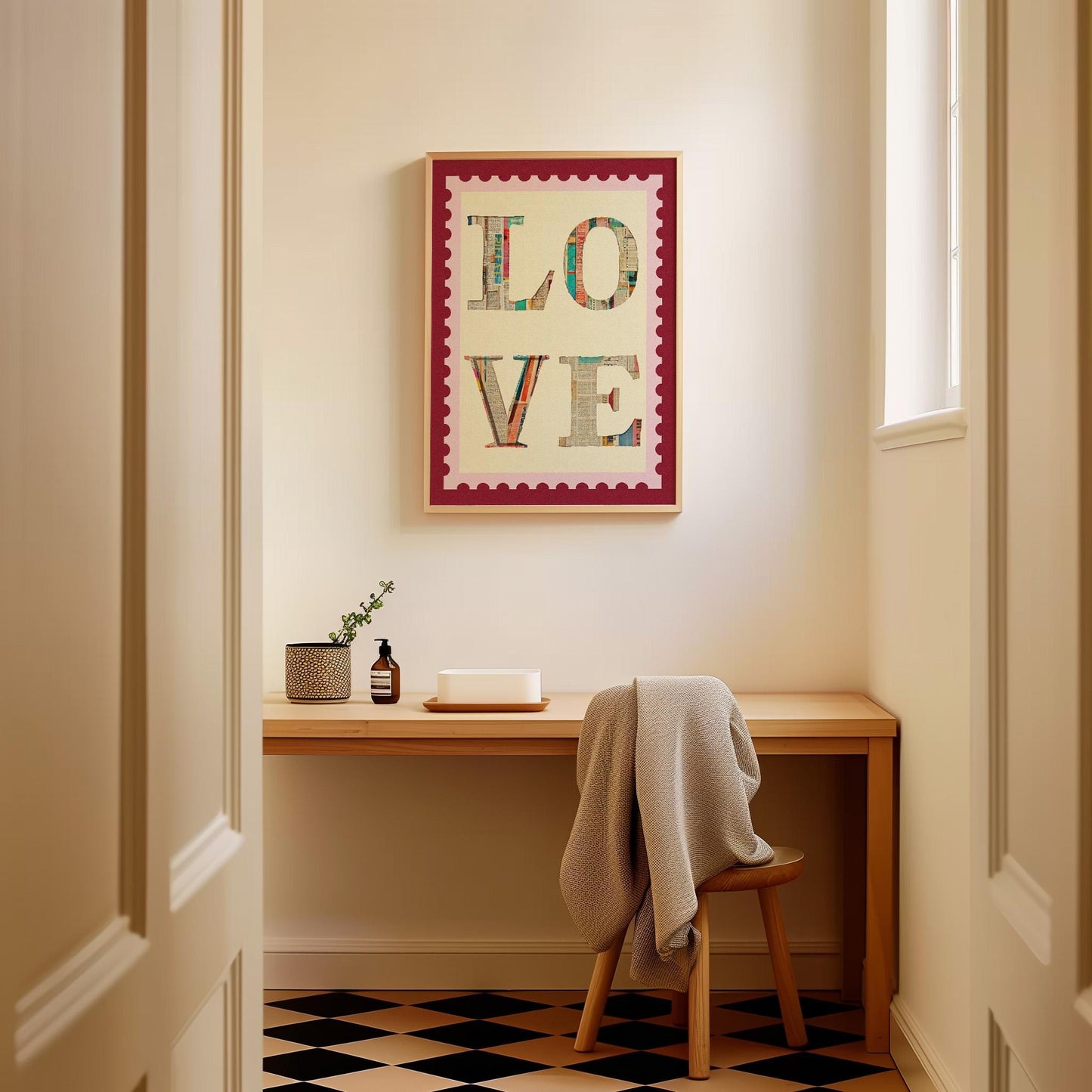 Love Newspaper Collage