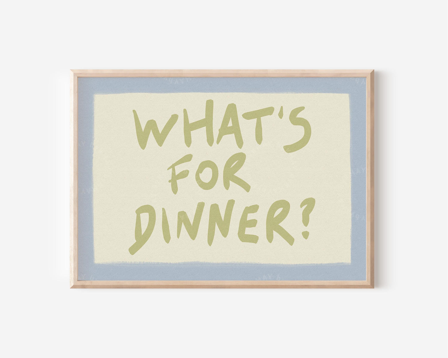 What's For Dinner Print Horizontal