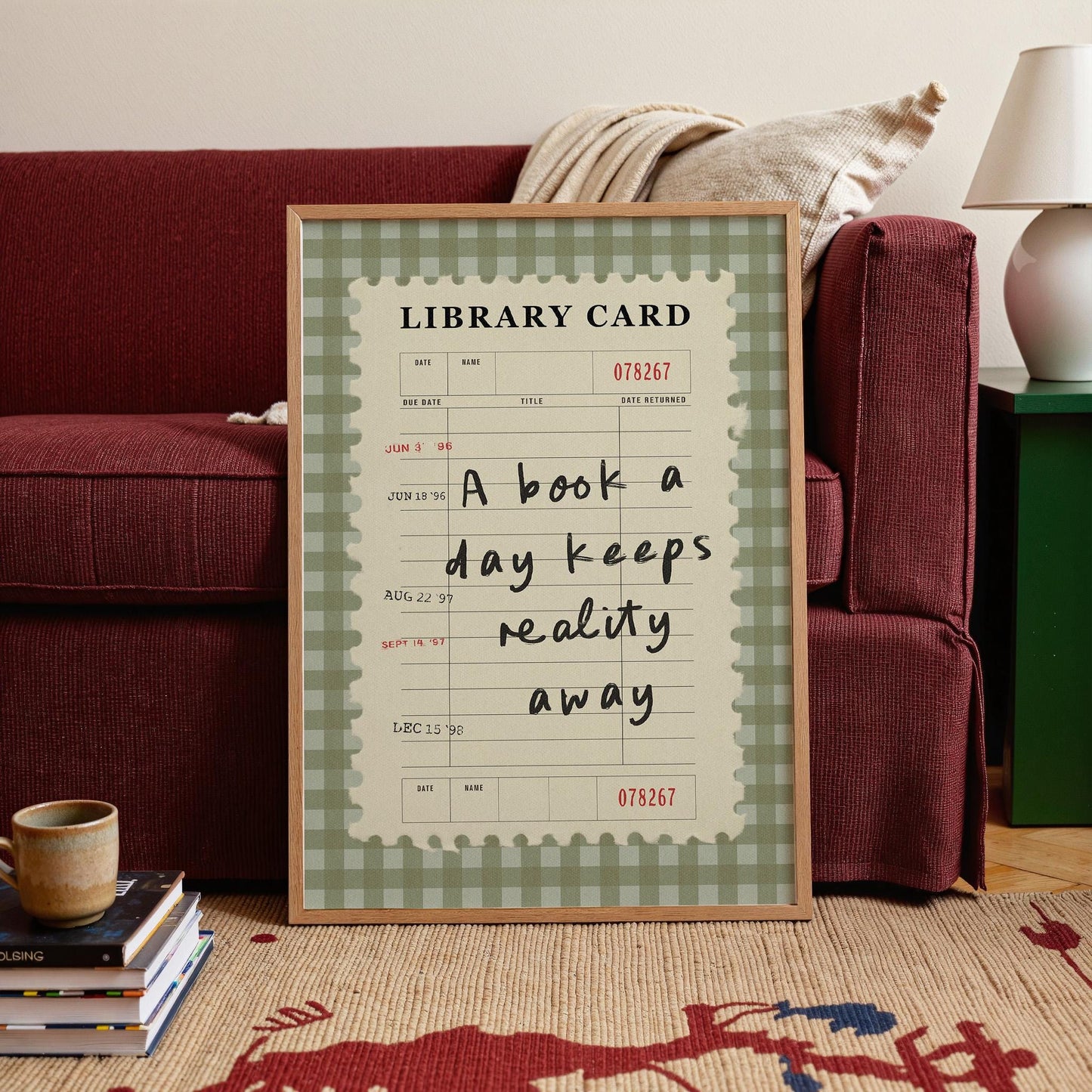 A Book A Day Keeps Reality Away Green