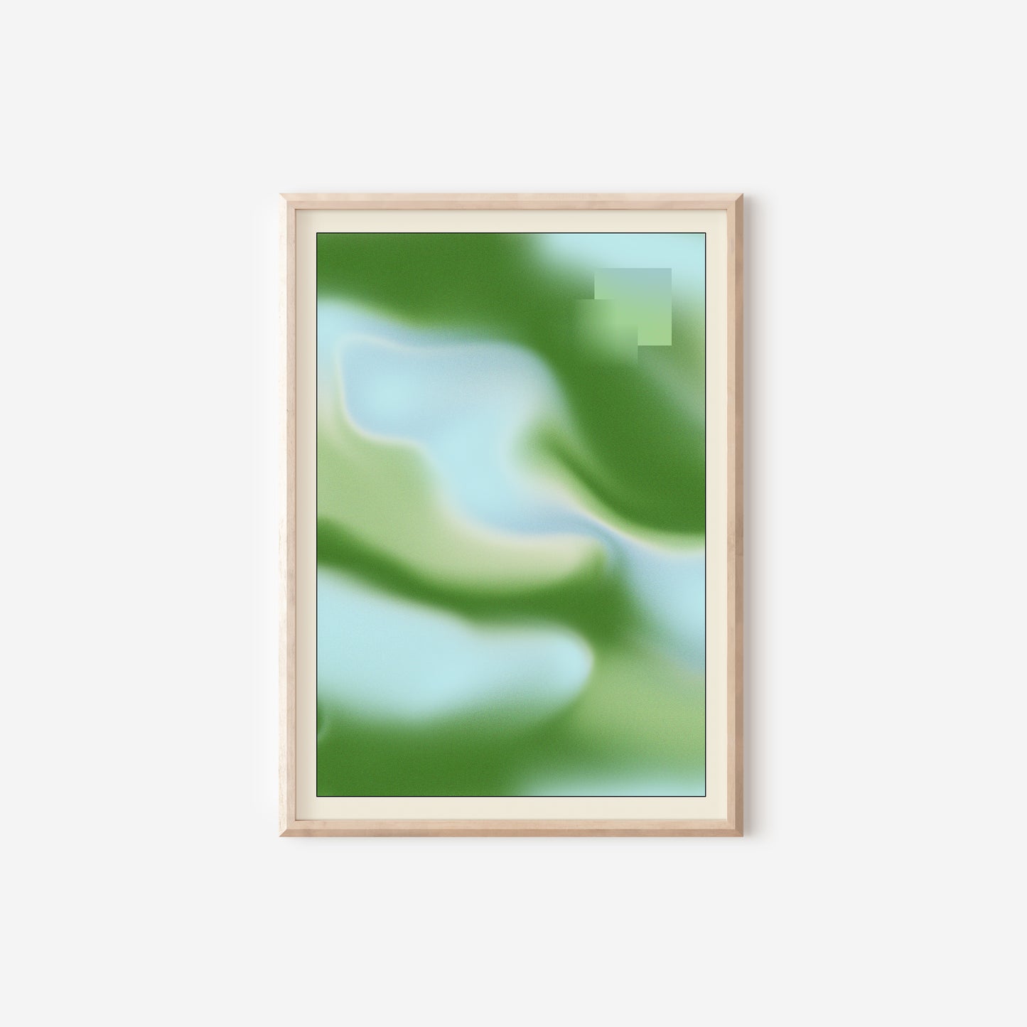 a picture of a green and blue abstract painting
