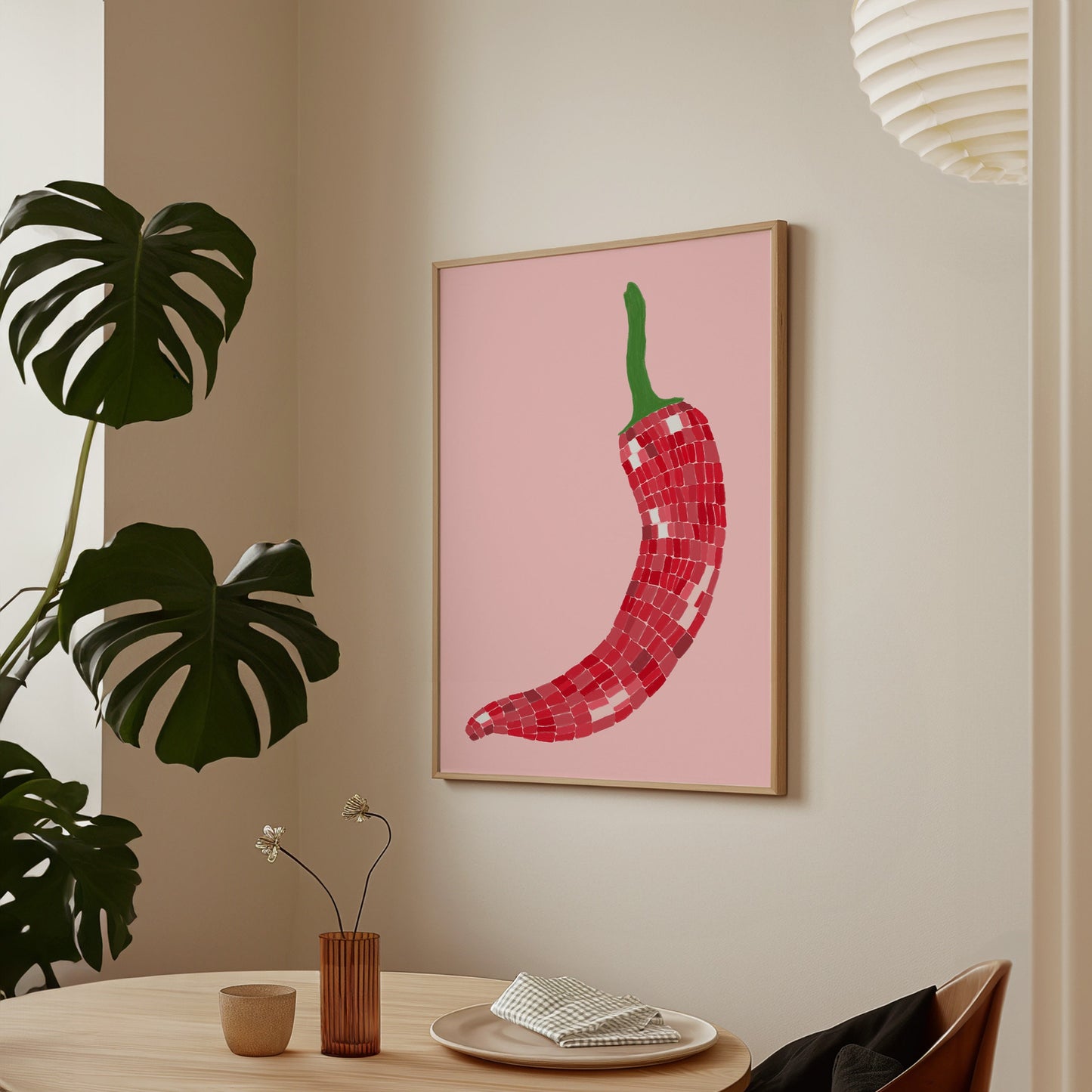 Disco Ball Chilli Print