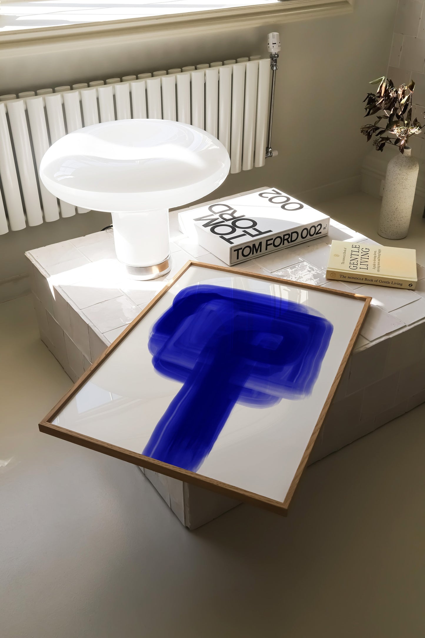 Blue Paint Stroke Print