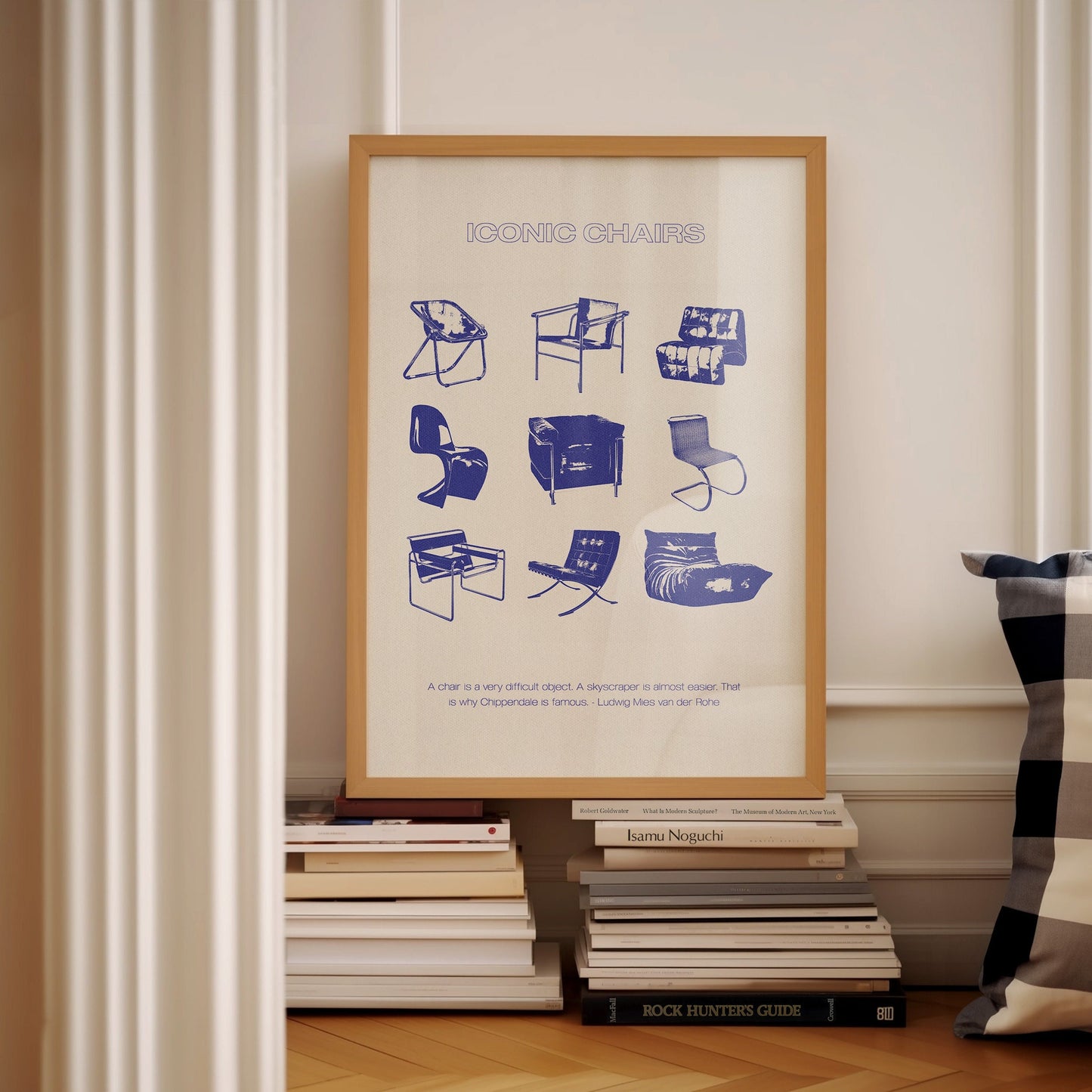 Iconic Chair Cobalt Print