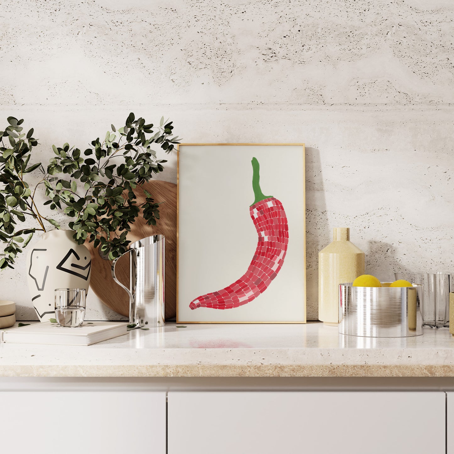 Disco Ball Chilli Print