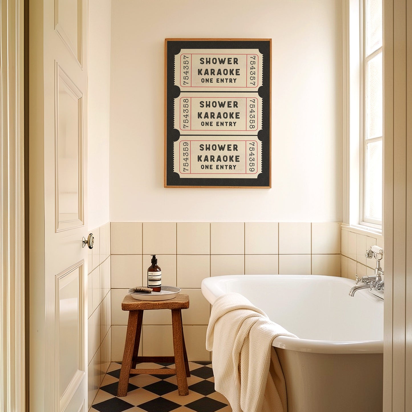 Shower Karaoke Ticket Print