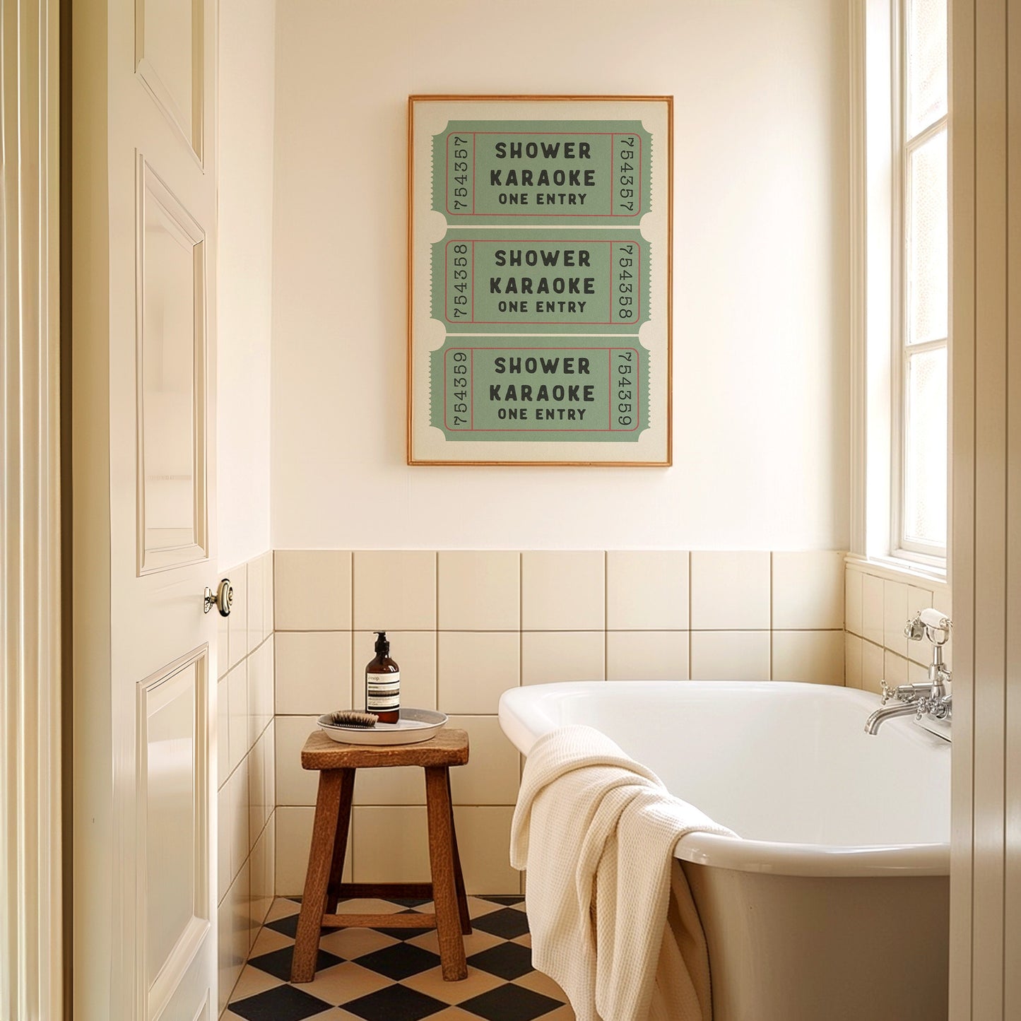 Shower Karaoke Ticket Print