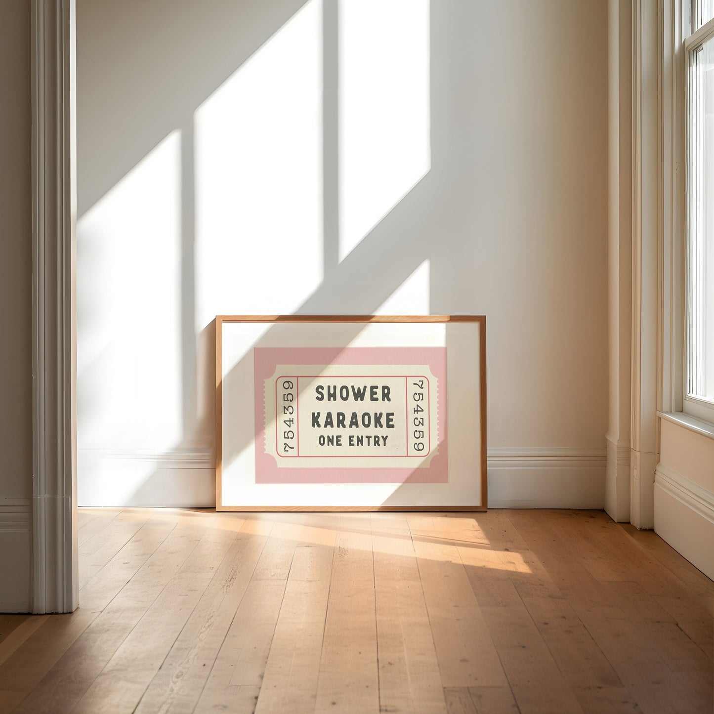 Shower Karaoke Ticket Print