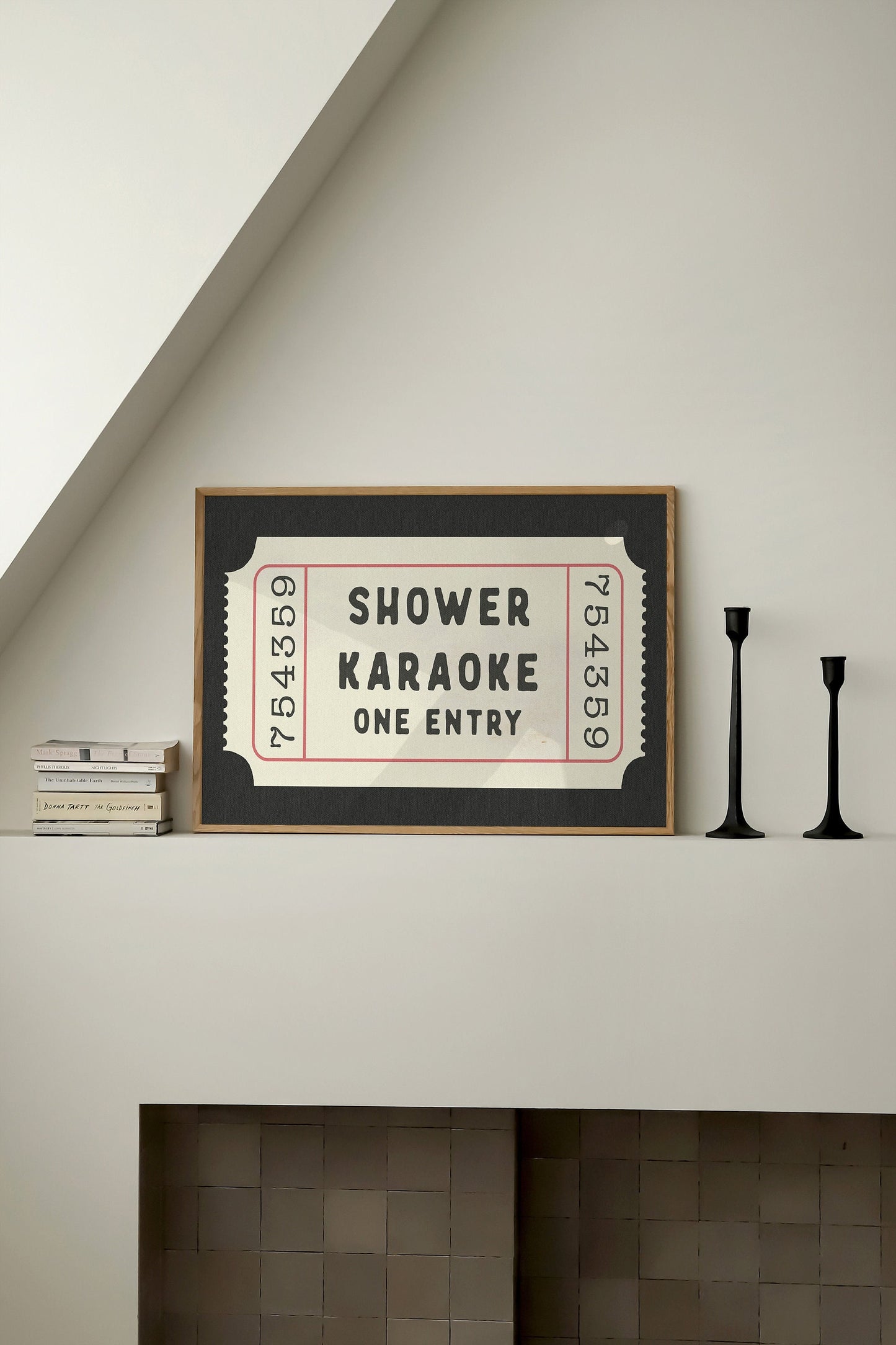 Shower Karaoke Ticket Print