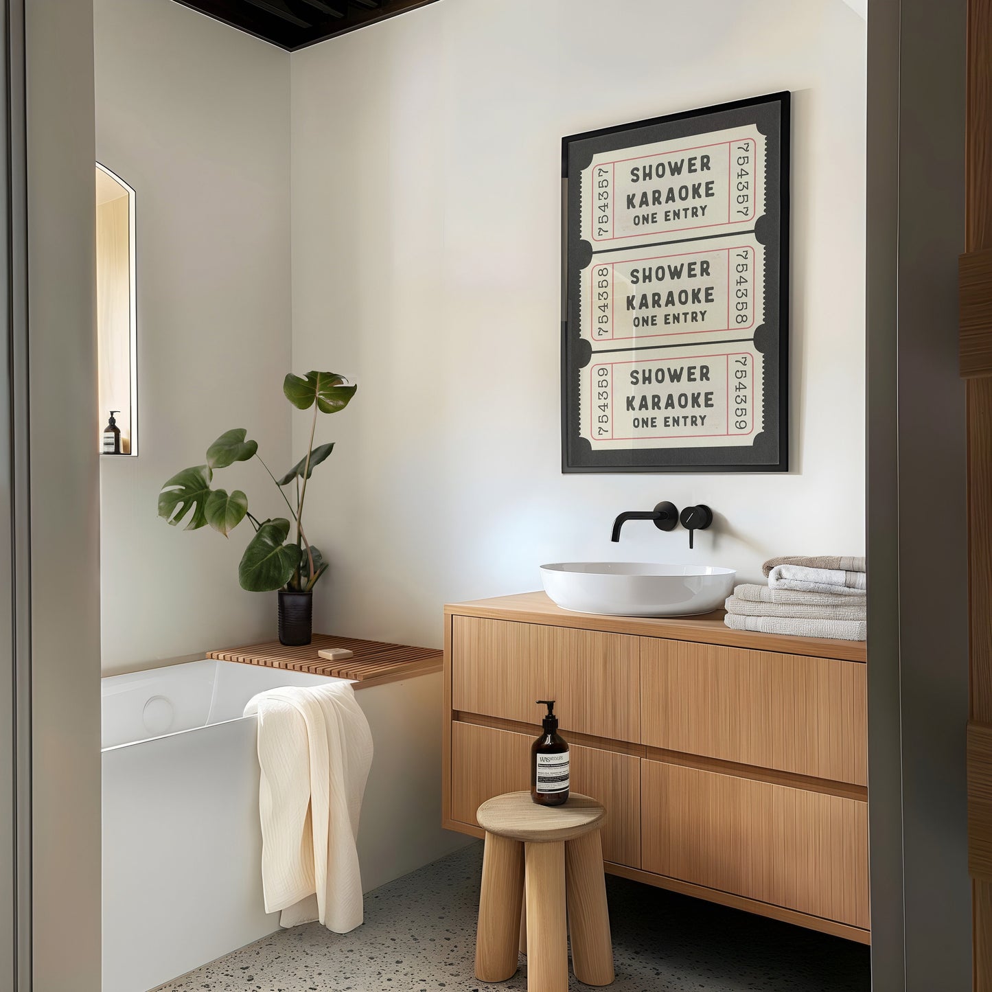 Shower Karaoke Ticket Print