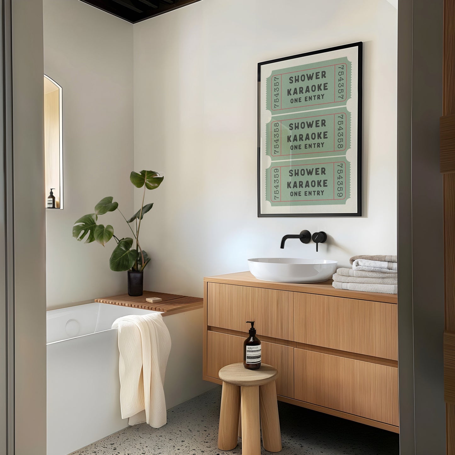 Shower Karaoke Ticket Print