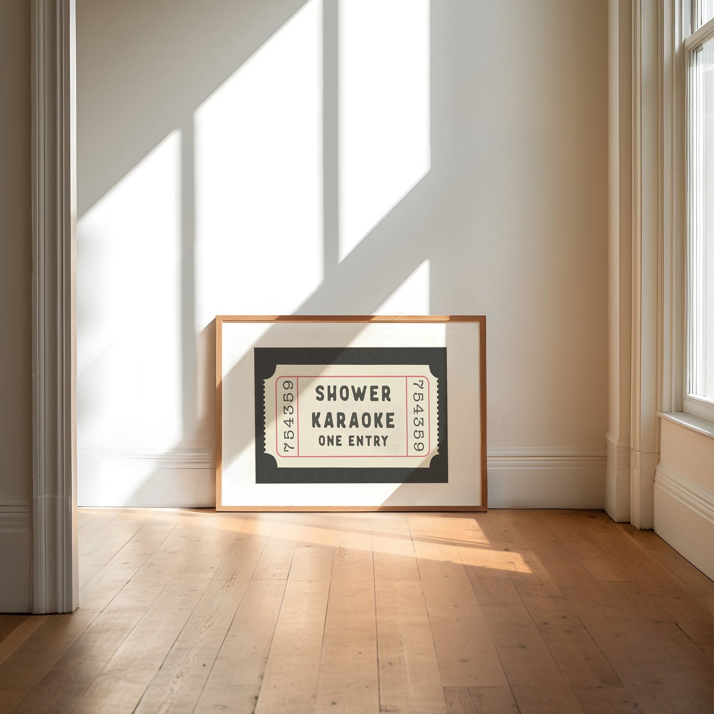 Shower Karaoke Ticket Print