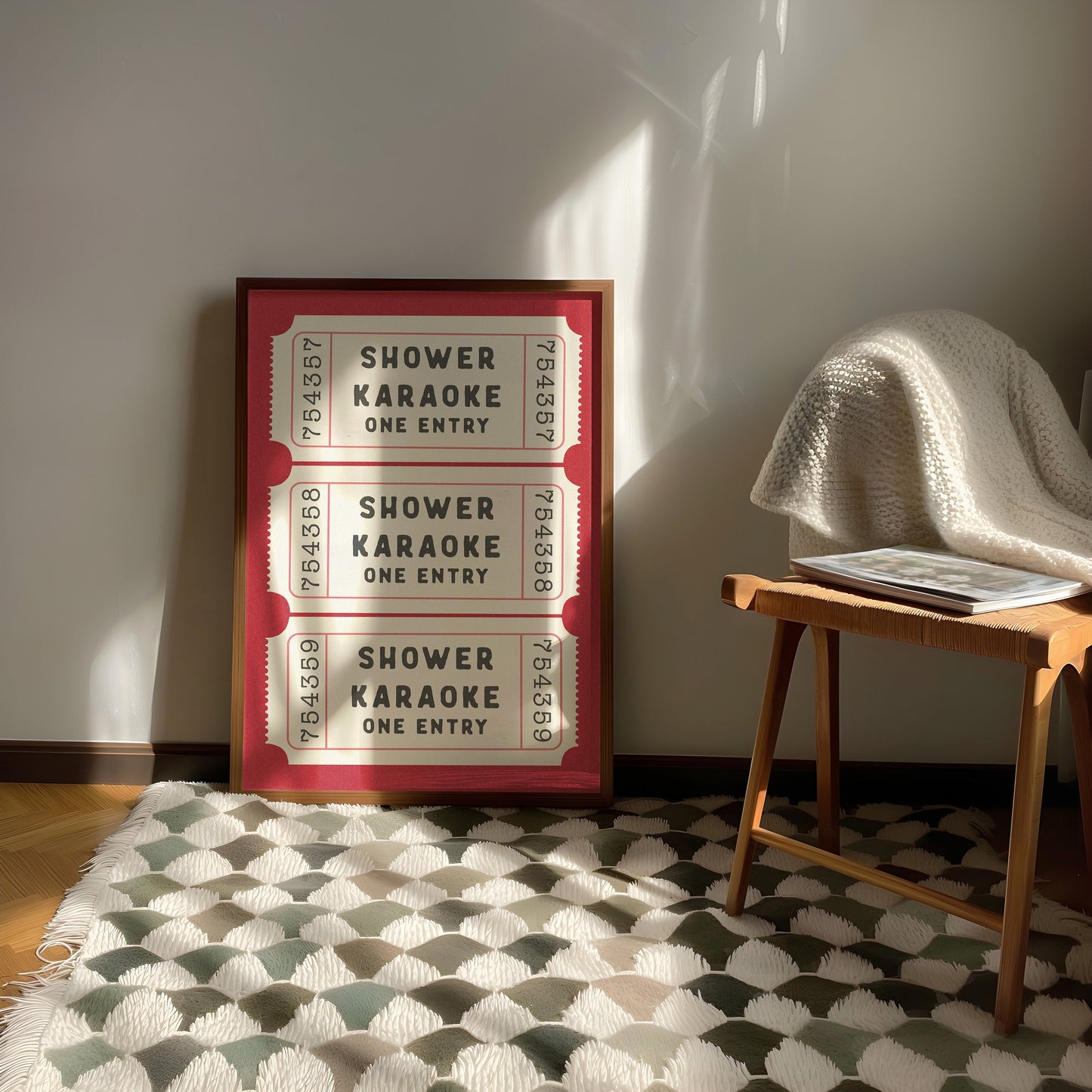 Shower Karaoke Ticket Print