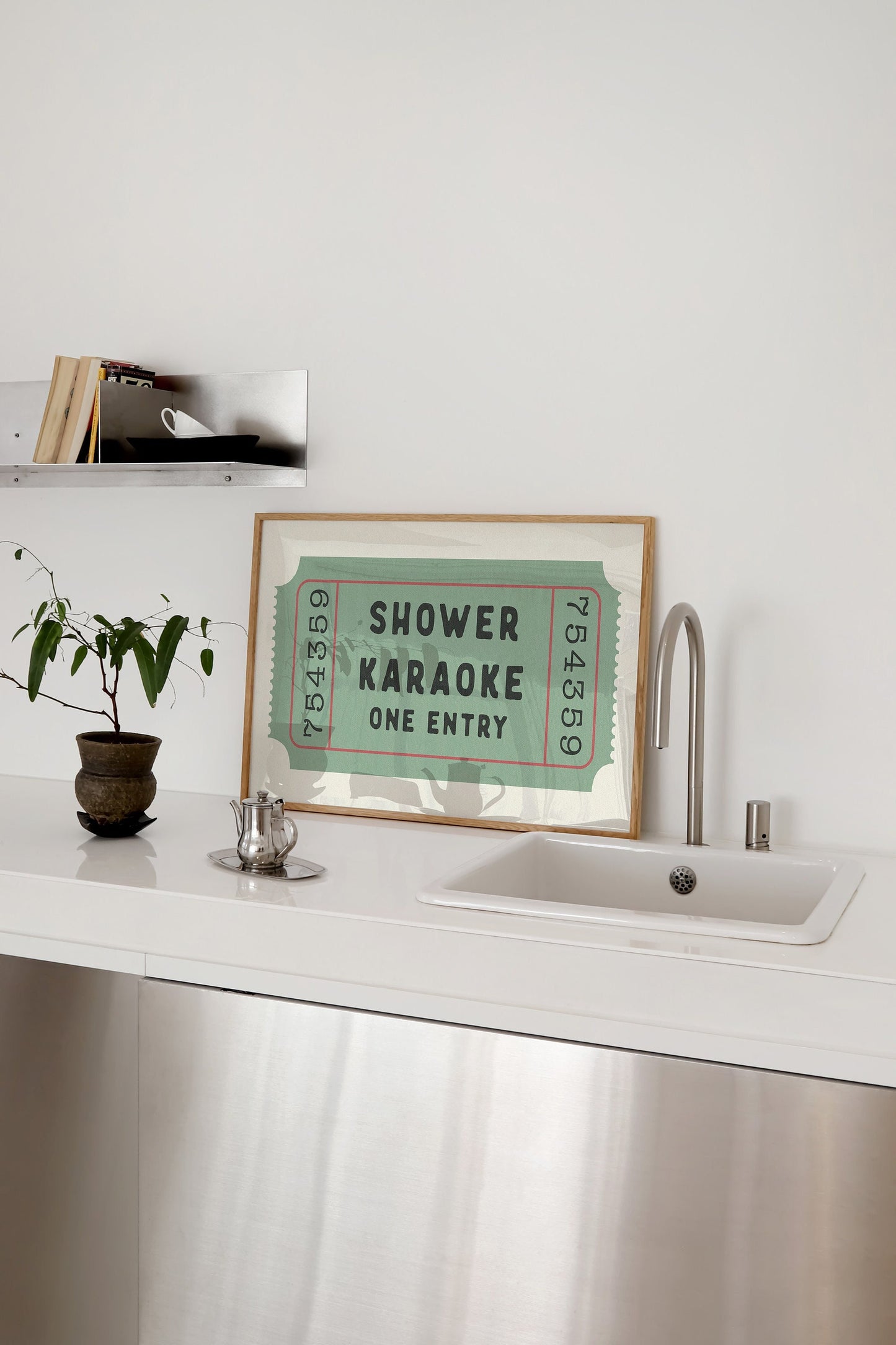 Shower Karaoke Ticket Print