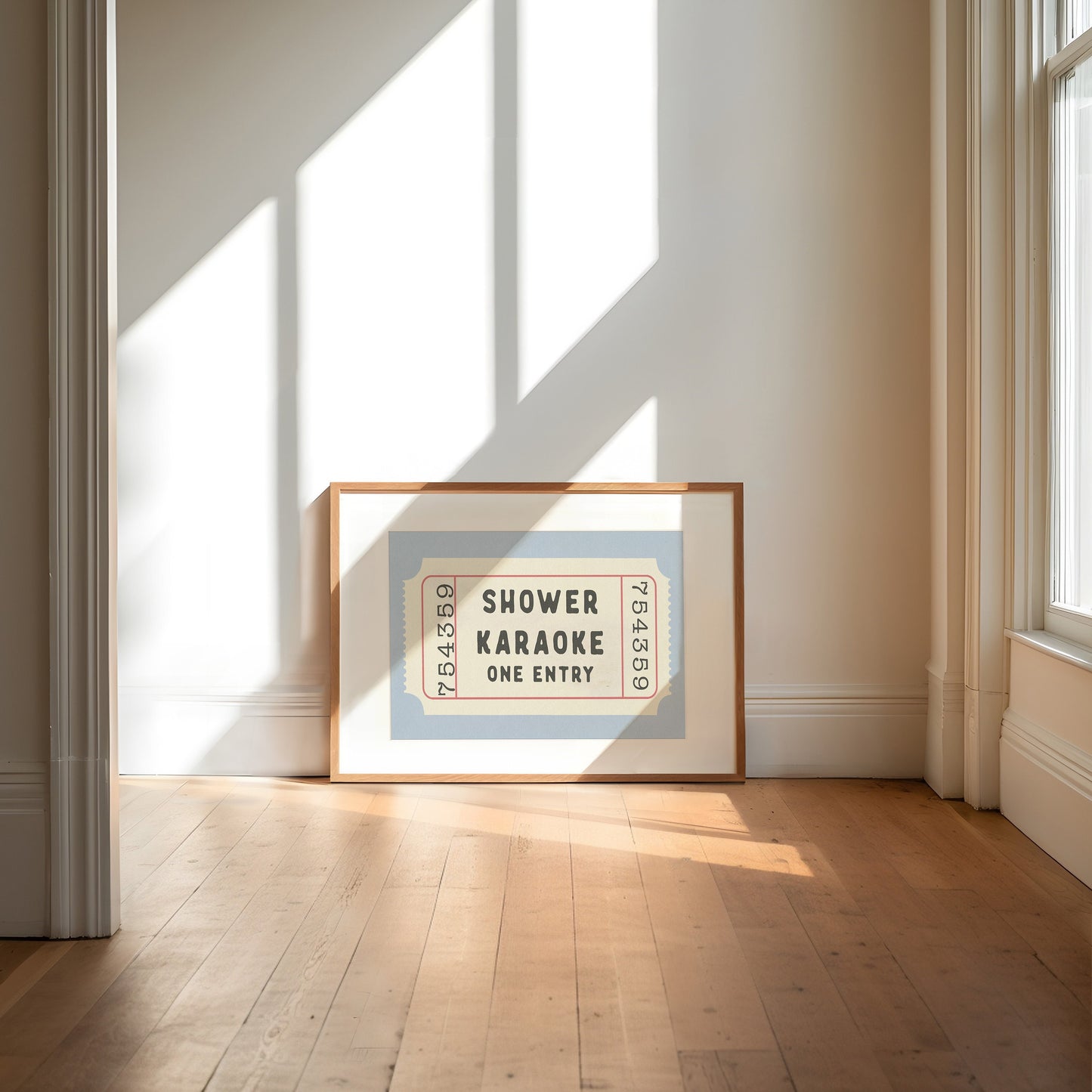 Shower Karaoke Ticket Print