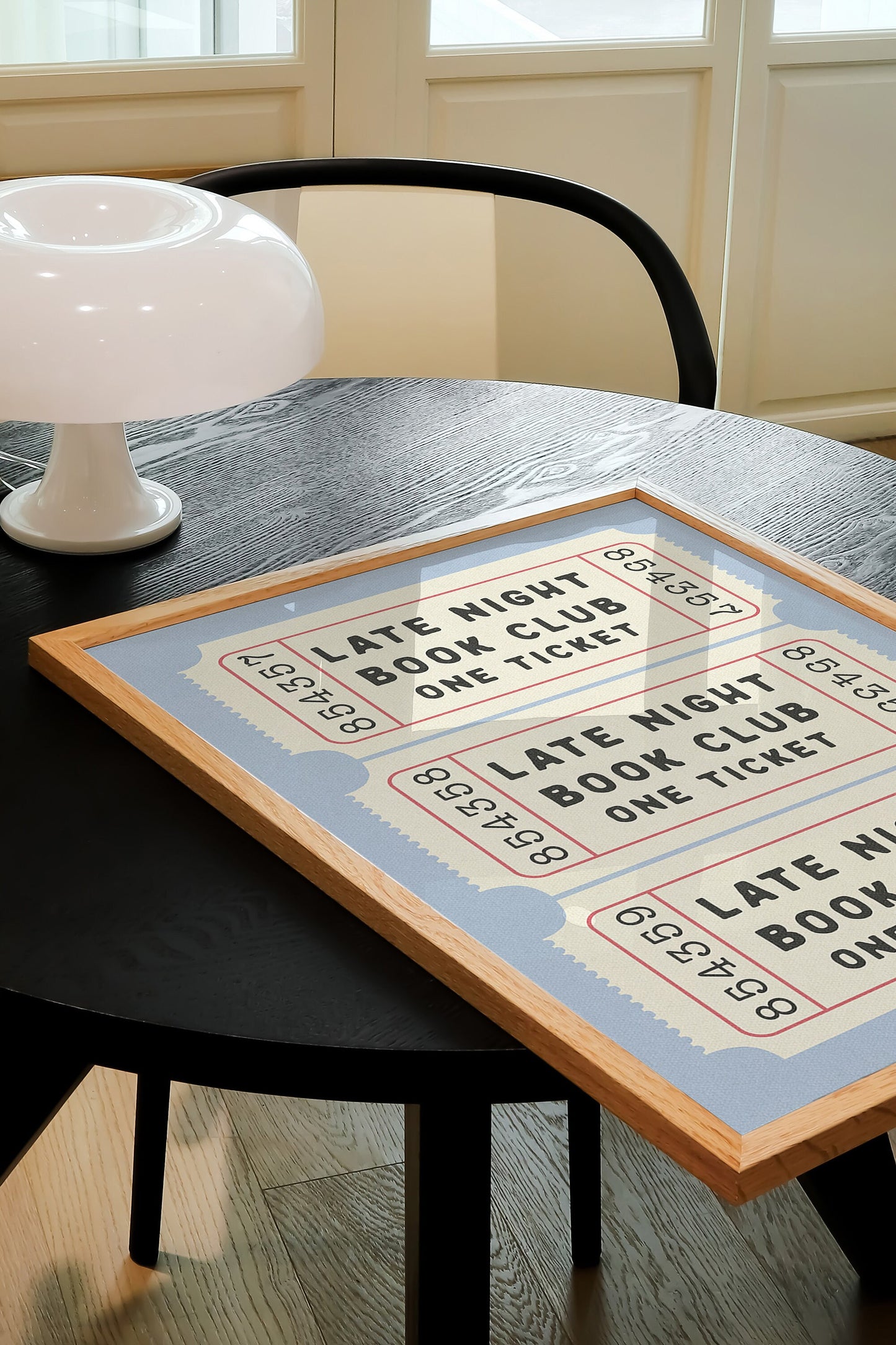 Late Night Book Club Ticket Print