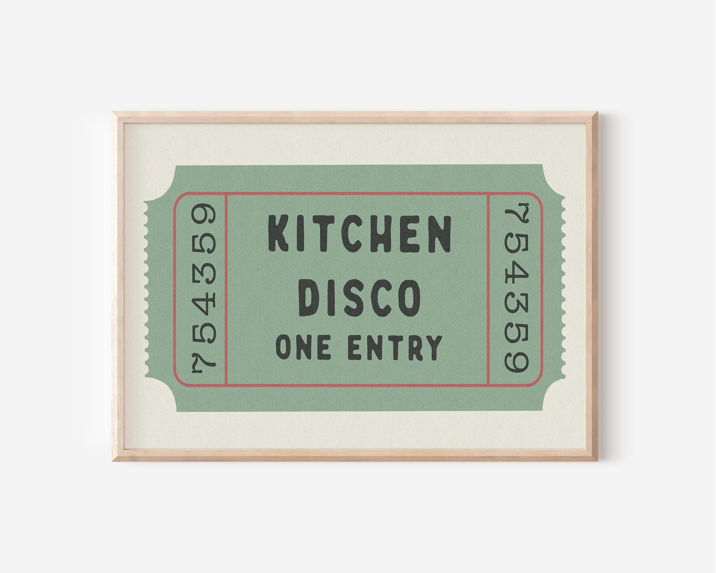 Kitchen Disco Ticket Horizontal Print