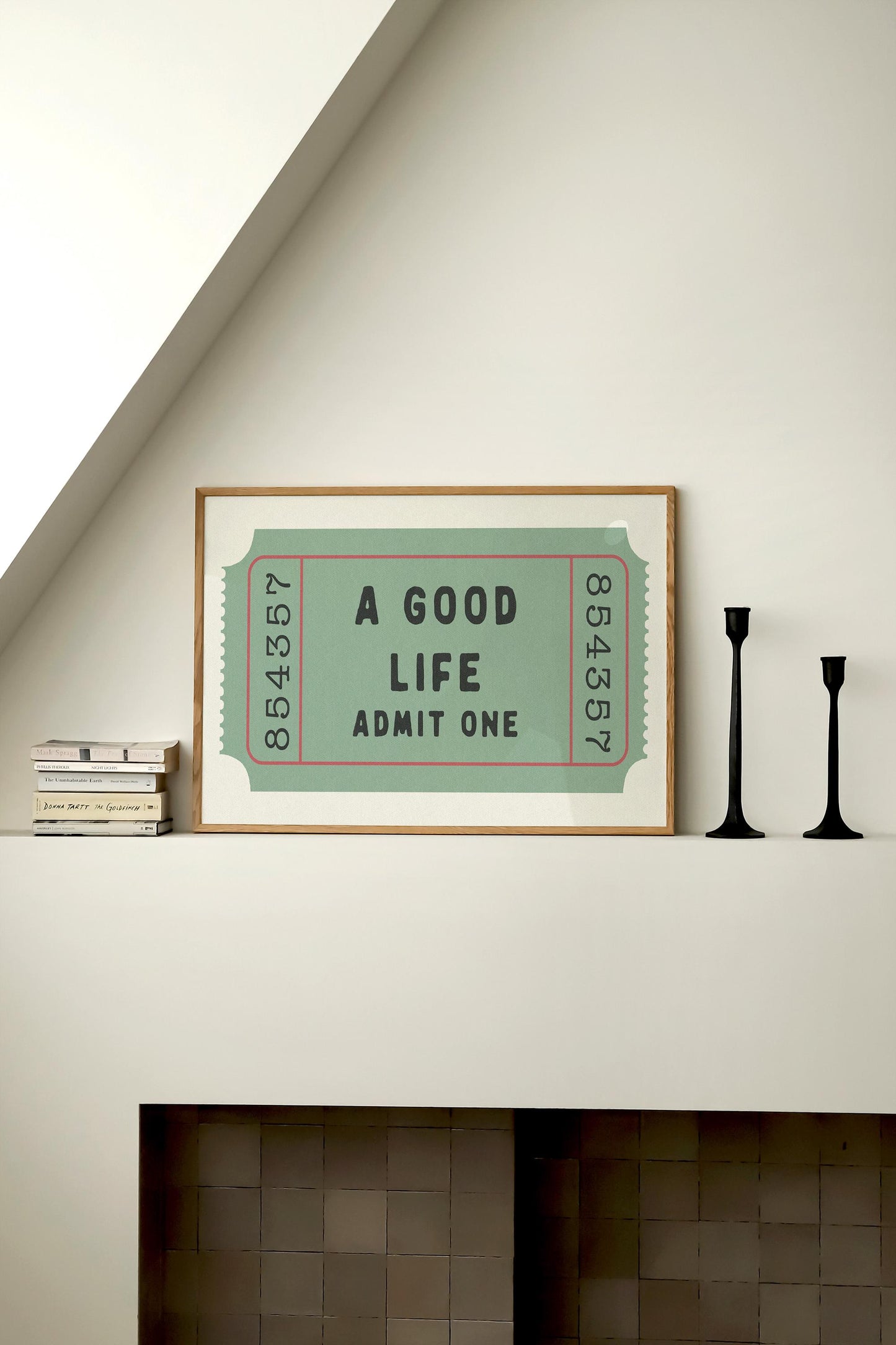 A Good Life Ticket Print Horizontal