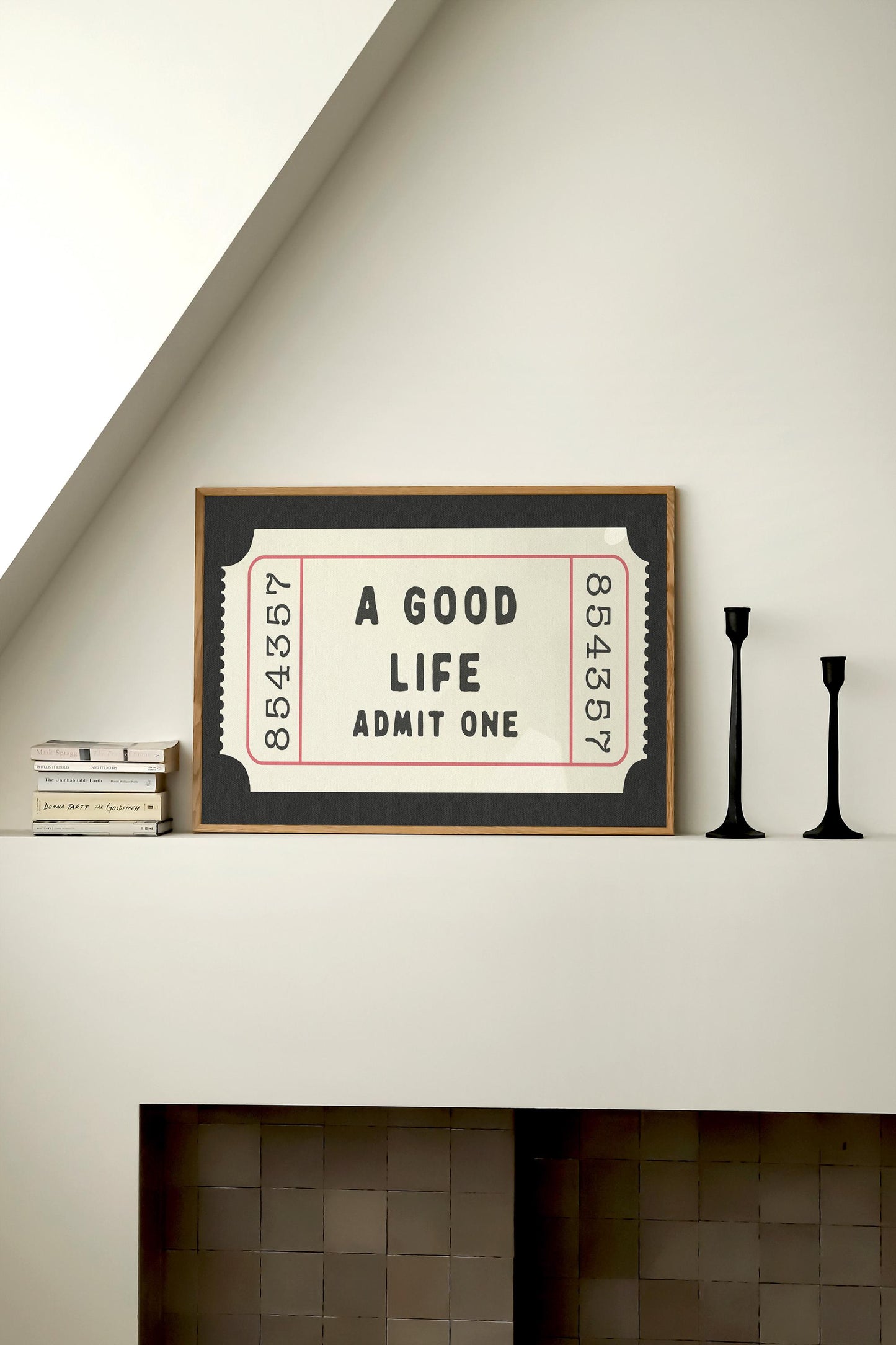 A Good Life Ticket Print Horizontal