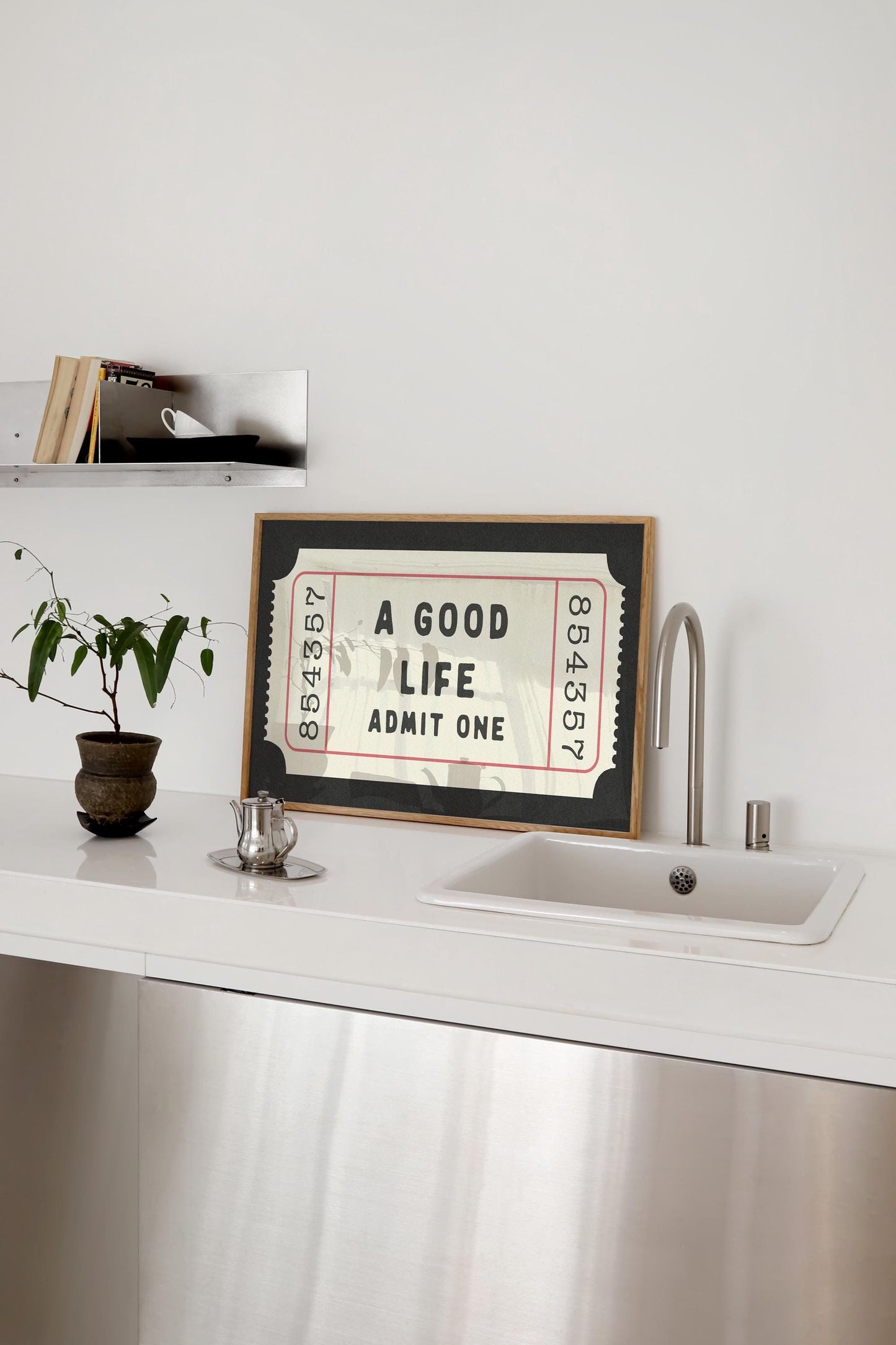 A Good Life Ticket Print Horizontal