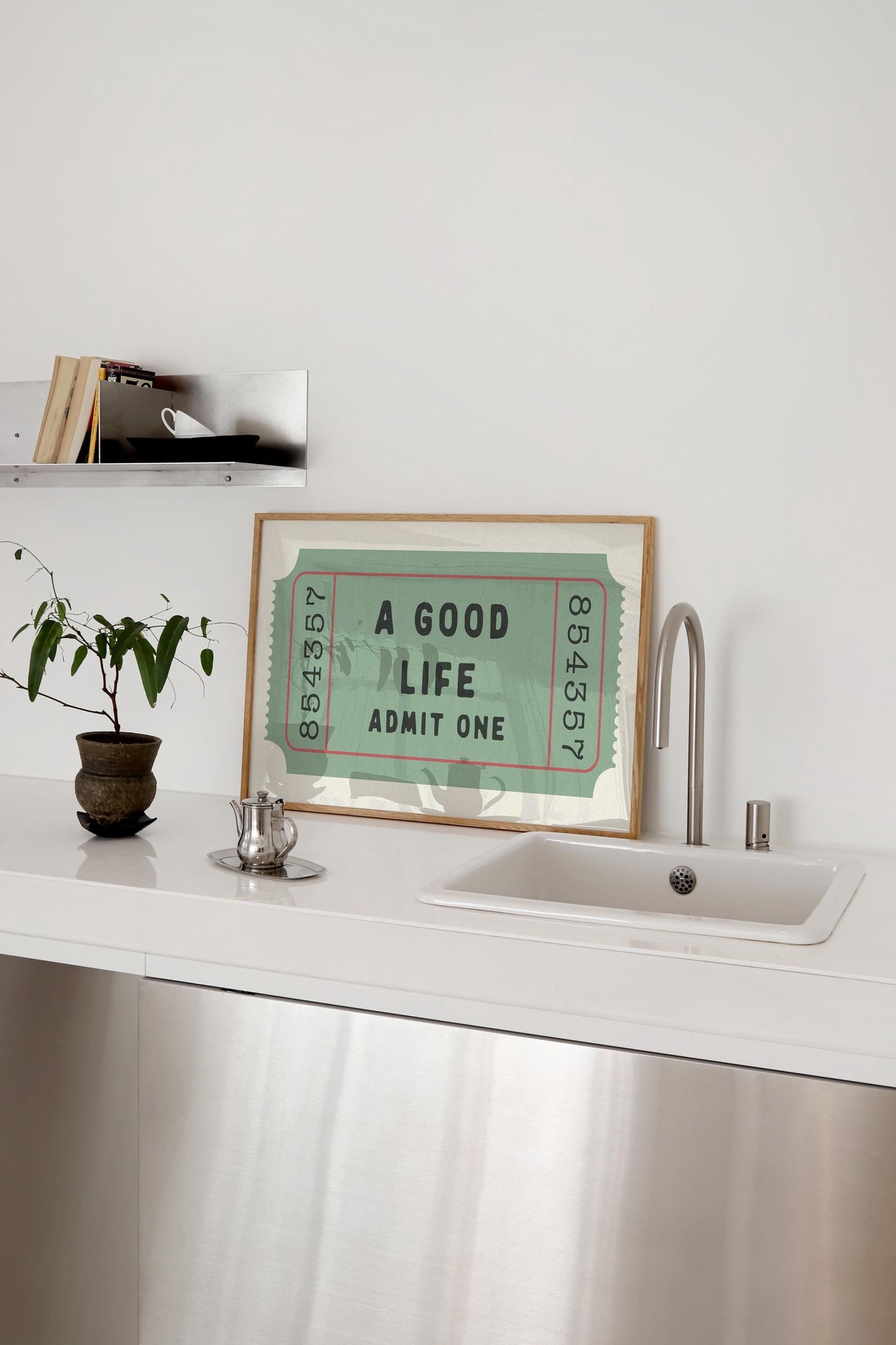 A Good Life Ticket Print Horizontal