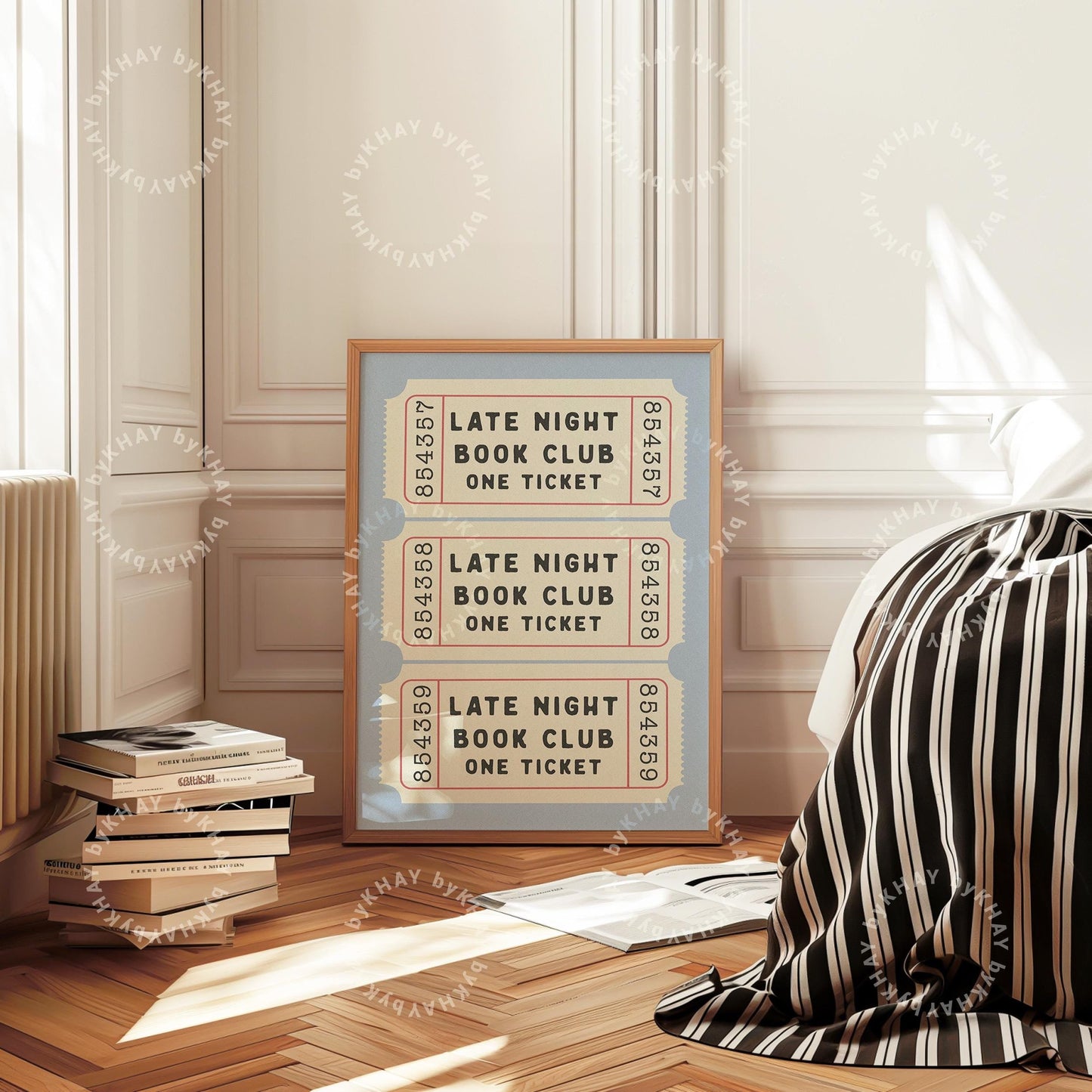 Late Night Book Club Ticket Print