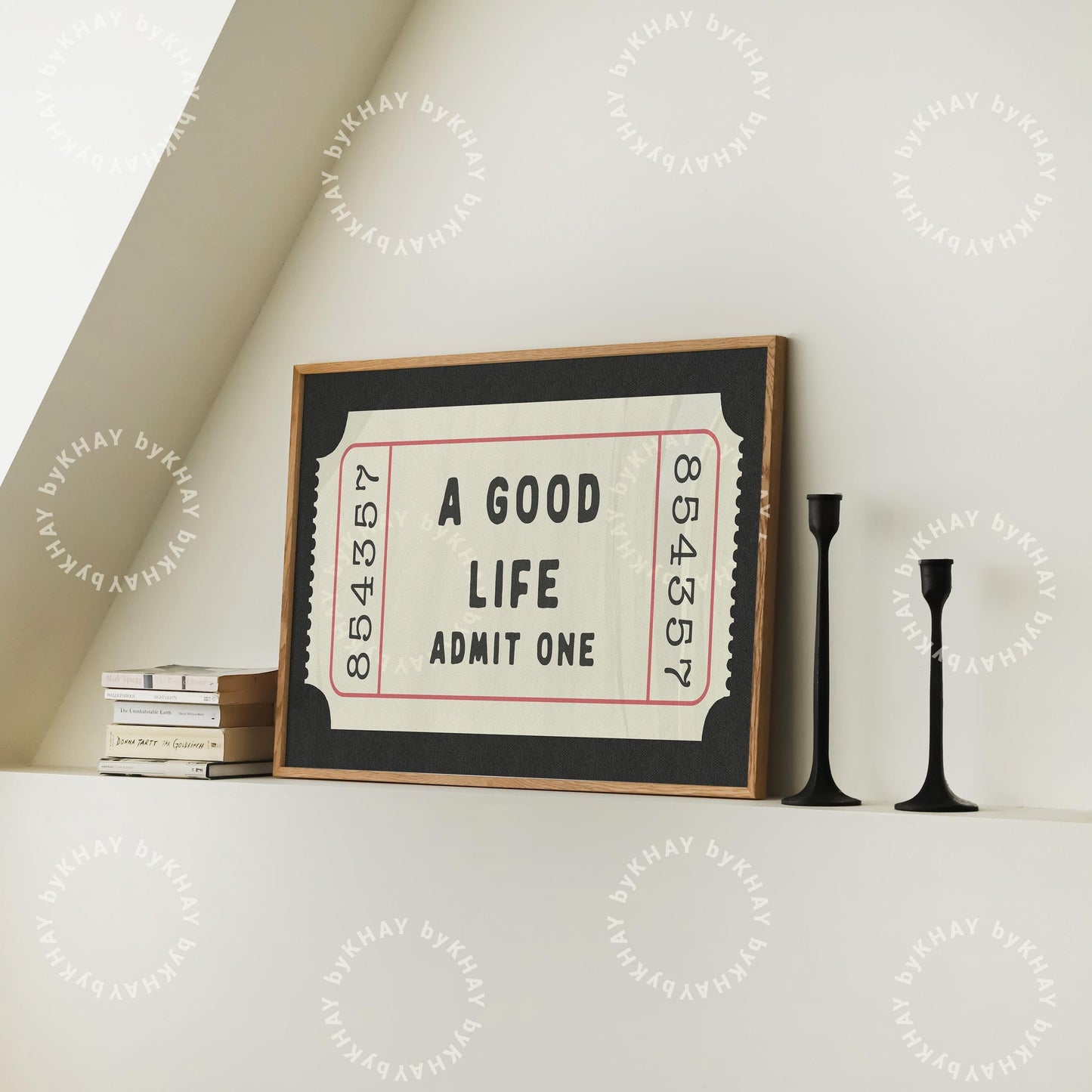 A Good Life Ticket Print Horizontal