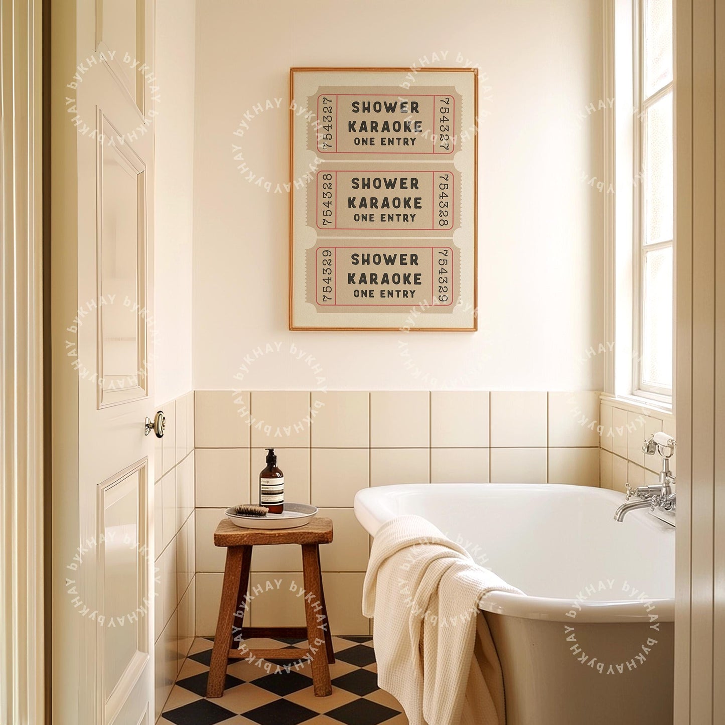 Shower Karaoke Ticket Print