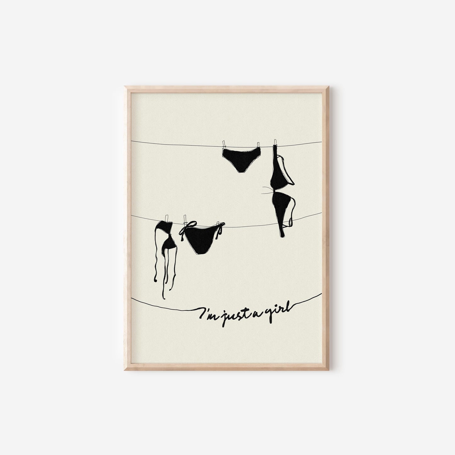 I'm Just a Girl Laundry Print
