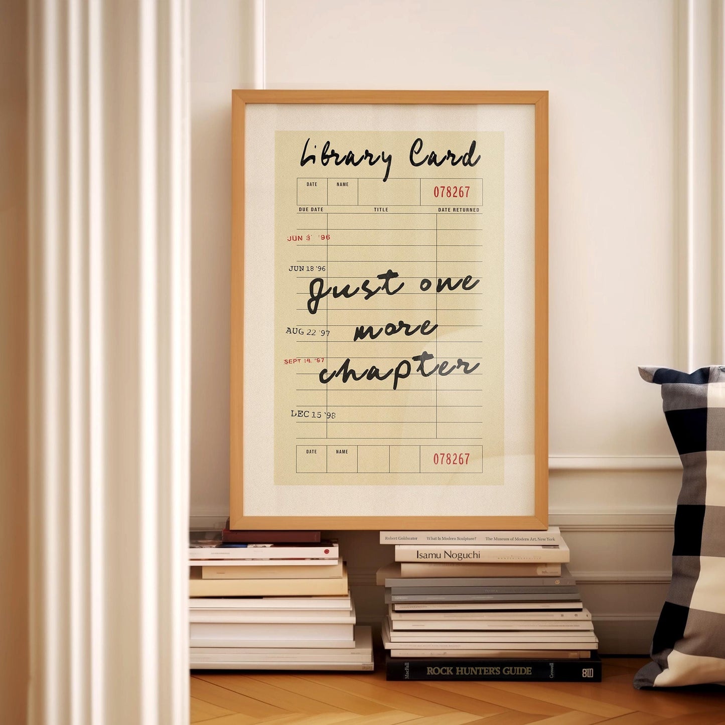 Just One More Chapter Library Card Print
