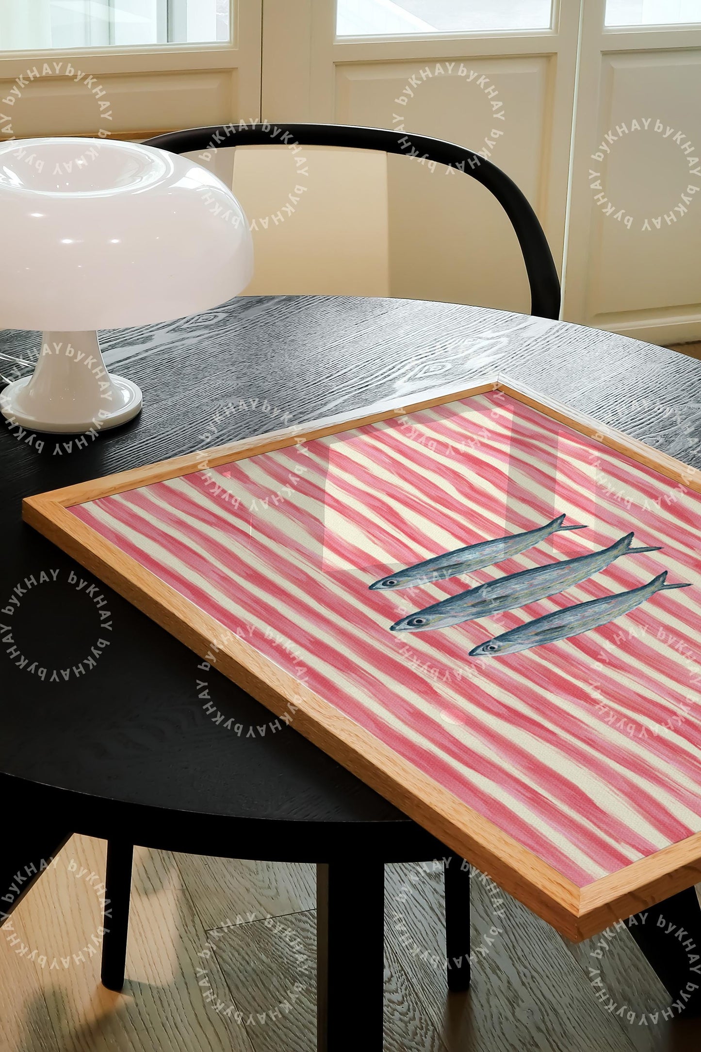Sardines Fish Painted Stripe Print